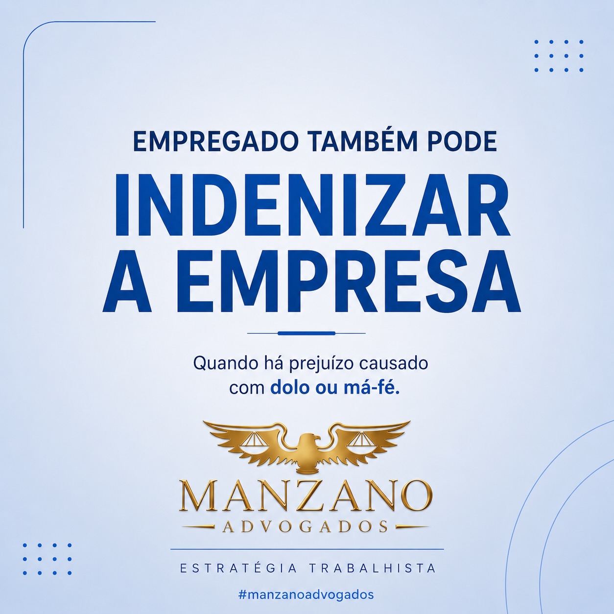Nem todo processo trabalhista termina com condenação da empresa.
Quando há dolo, fraude, desvio de valores, vazamento de informações ou prejuízo causado intencionalmente, o empregado também pode ser responsabilizado judicialmente.
A Justiça do Trabalho protege direitos, mas também exige responsabilidade de ambas as partes.
Sua empresa está preparada para produzir provas?
#DireitoDoTrabalho #Empresas #GestaoEmpresarial #ManzanoAdvogados #EstrategiaTrabalhista