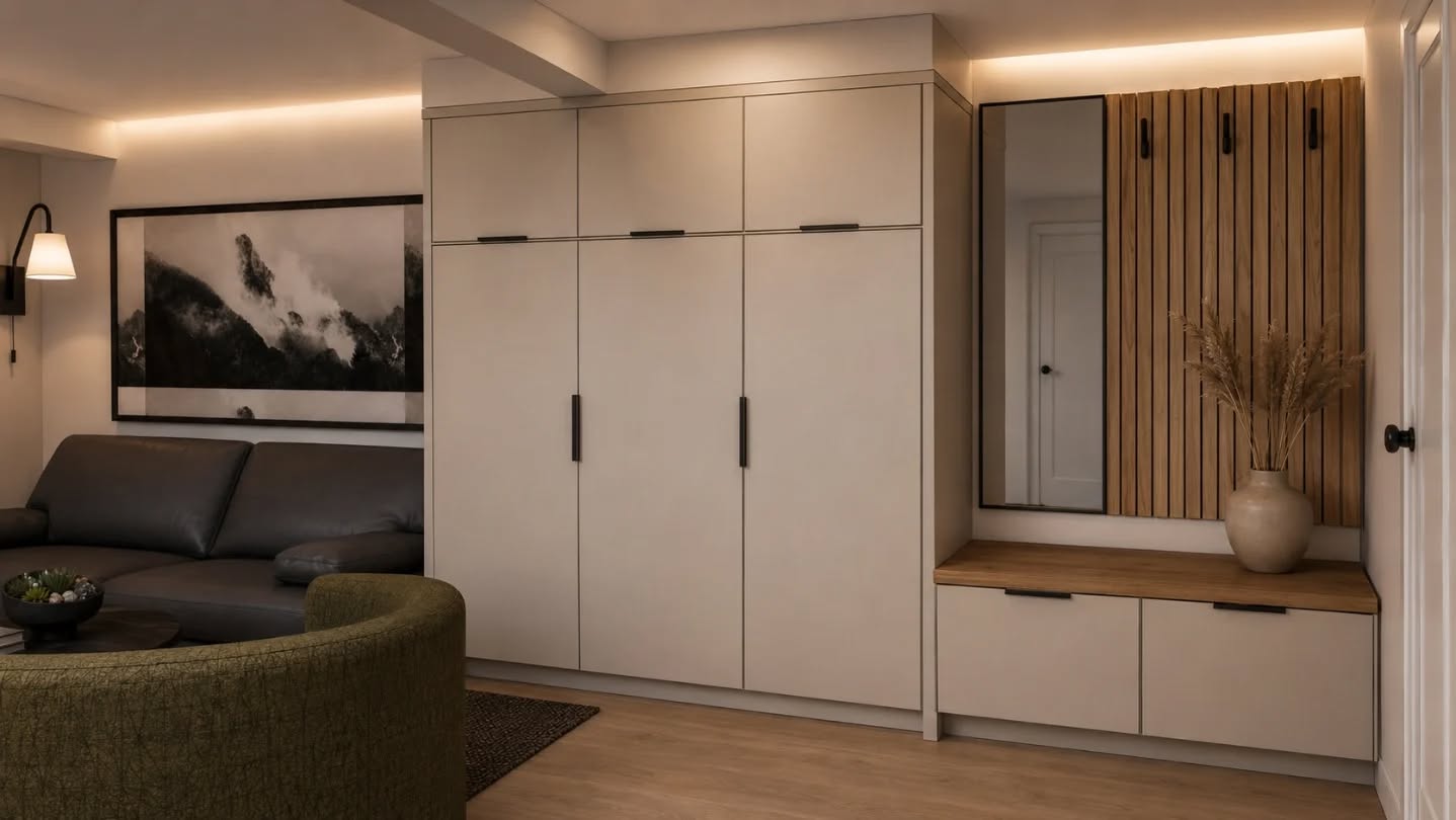 A basement designed to do it all ✨
Lounge space, hidden storage for off-season items, guest accommodations, and so much more.
Renderings by: @elizabeth.montilla.design