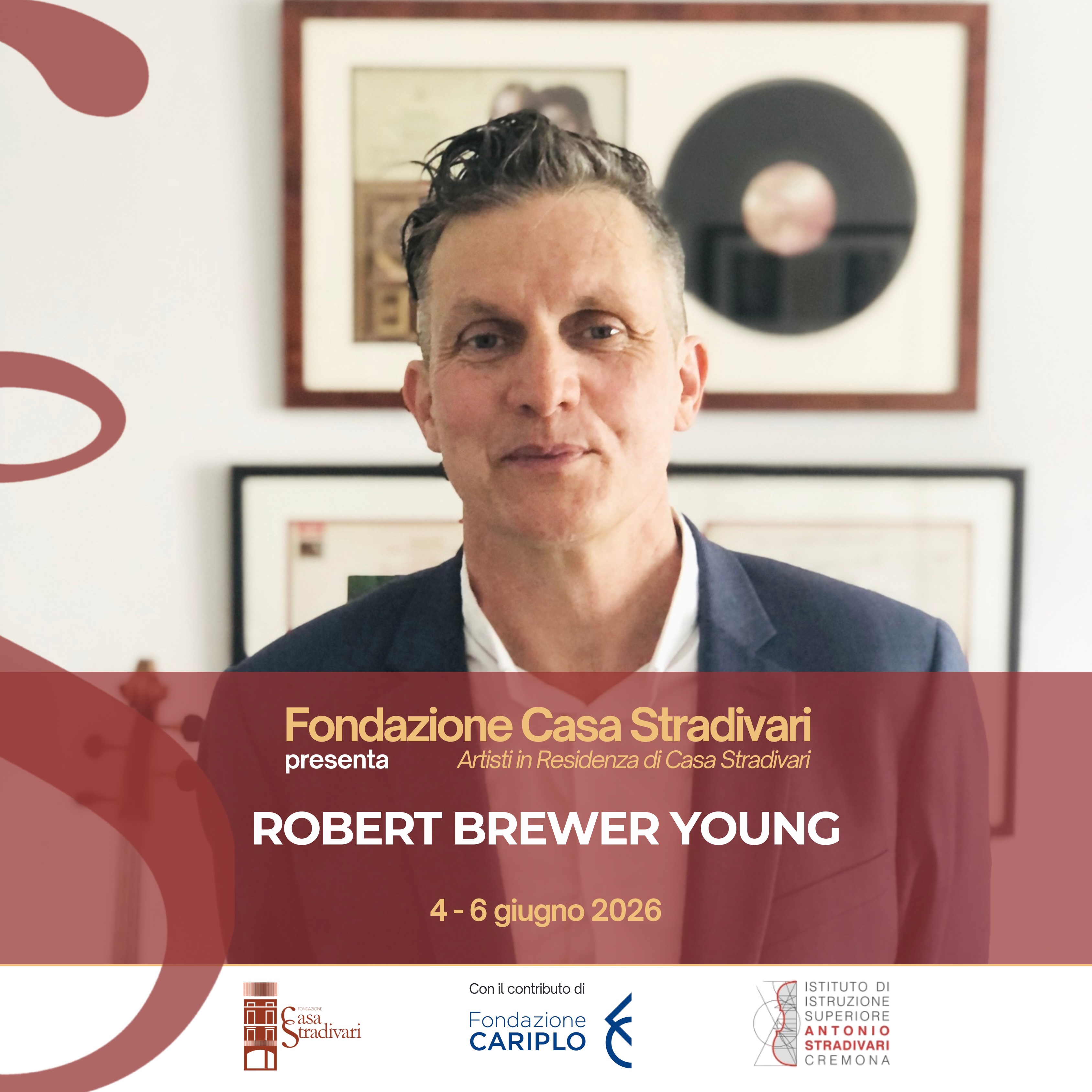 La Fondazione Casa Stradivari è lieta di presentare un nuovo appuntamento del ciclo Artisti in Residenza di Casa Stradivari, in collaborazione con l’Istituto d’Istruzione Superiore Antonio Stradivari Cremona (@istituto_stradivari_cremona).
Vi aspettiamo giovedì 4 giugno 2026 dalle ore 14:30 alle 16:00 per un’esclusiva tavola rotonda dedicata alla messa a punto del violoncello e allo straordinario legame che unisce il musicista al liutaio.
L’incontro vedrà il prezioso confronto tra due ospiti d’eccezione:
• Robert Brewer Young (@robertbreweryoung) – Direttore e Responsabile della Ricerca Scientifica e della Conservazione presso J&A Beare (@beareslondon)
• Amos Yang – Violoncellista della San Francisco Symphony
📍 Dove: Cappella del Palazzo Pallavicino Ariguzzi
Istituto d’Istruzione Superiore “Antonio Stradivari” Cremona (Via Colletta, 5 - Cremona)
🎟 Ingresso: Libero fino ad esaurimento dei posti disponibili.
Il progetto Artisti in Residenza di Casa Stradivari è realizzato con il contributo di Fondazione Cariplo (@fondazione_cariplo).
~
Fondazione Casa Stradivari is pleased to present a new event as part of the Casa Stradivari Artists in Residence program, in collaboration with Istituto d’Istruzione Superiore Antonio Stradivari Cremona (@istituto_stradivari_cremona).
Join us on Thursday, June 4th, 2026, from 2:30 PM to 4:00 PM for an exclusive round table discussion focused on cello setup and the extraordinary bond between the musician and the violin maker.
The event will feature an insightful conversation between two exceptional guests:
• Robert Brewer Young (@robertbreweryoung) – Director and Head of Scientific Research and Conservation at J&A Beare (@beareslondon)
• Amos Yang – Cellist with the San Francisco Symphony
📍 Where: Cappella del Palazzo Pallavicino Ariguzzi
Istituto d’Istruzione Superiore “Antonio Stradivari” Cremona (Via Colletta, 5 - Cremona)
🎟 Admission: Free, subject to seating availability.
The Casa Stradivari Artists in Residence project is held with the support of Fondazione Cariplo (@fondazione_cariplo).
#CasaStradivari #conFondazioneCariplo #RobertBrewerYoung #ViolinMaking #Liuteria