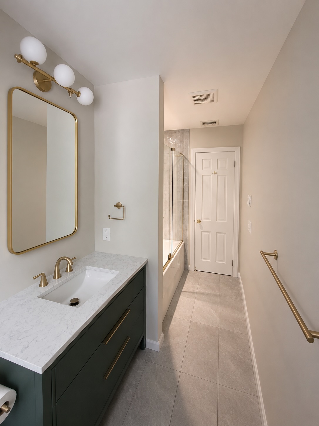 ✨ Danbury Mid-Century Modern Hall Bathroom Transformation ✨
What started as an outdated hallway bathroom is now a clean, functional, and timeless space inspired by mid-century modern design.
This project was a complete gut renovation from top to bottom. We reimagined every detail to create a bathroom that feels brighter, more spacious, and beautifully cohesive. From the custom vanity and quartz countertop to the warm brushed gold fixtures, modern lighting, and sleek tile selections, every element was carefully chosen to balance style and functionality.
The result? A sophisticated bathroom that honors mid-century modern design while providing all the comforts of modern living.
At Solimine Contracting, we love helping homeowners transform dated spaces into rooms they truly enjoy every day.
📍 Danbury, CT
🔨 Complete Bathroom Gut Renovation
✨ Custom Design + Full Construction
🏡 Designed and Built by Solimine Contracting
Thinking about renovating your bathroom? Let’s bring your vision to life.
📞 203-778-9385
📍 188 Danbury Road, New Milford, CT 06776
#SolimineContracting #BathroomRenovation #BathroomDesign #fairfieldcountyct #RemodelingExperts