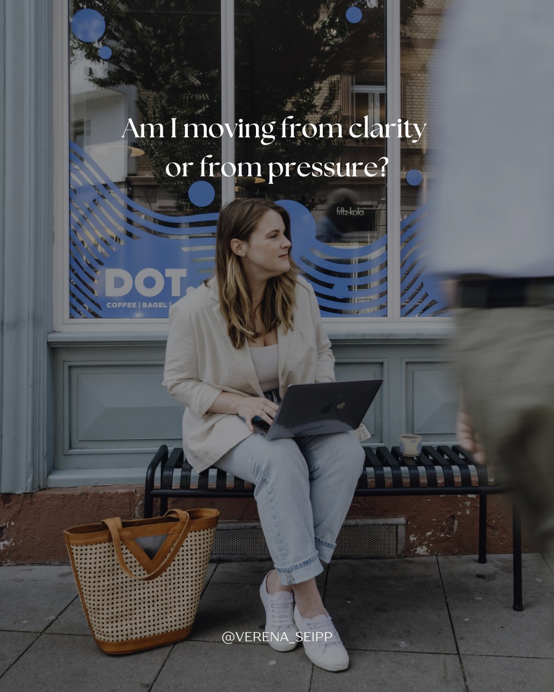 A question I regularly ask myself: "Am I moving from clarity or from pressure?"
The answer is more crucial and helpful than any productivity system.
Pressures are all around us. From the culture we live in, family and friends, to the expectations we put on ourselves – and the list can go on and on.
That's why it is so important to pause and reflect. Check in with yourself:
• Where am I moving towards and why?
• What's driving me?
• What do I really want?
With the start of the new month I am finding myself in a moment of reflection and invite you to do the same.
I'll keep you posted on where I land 🙂
