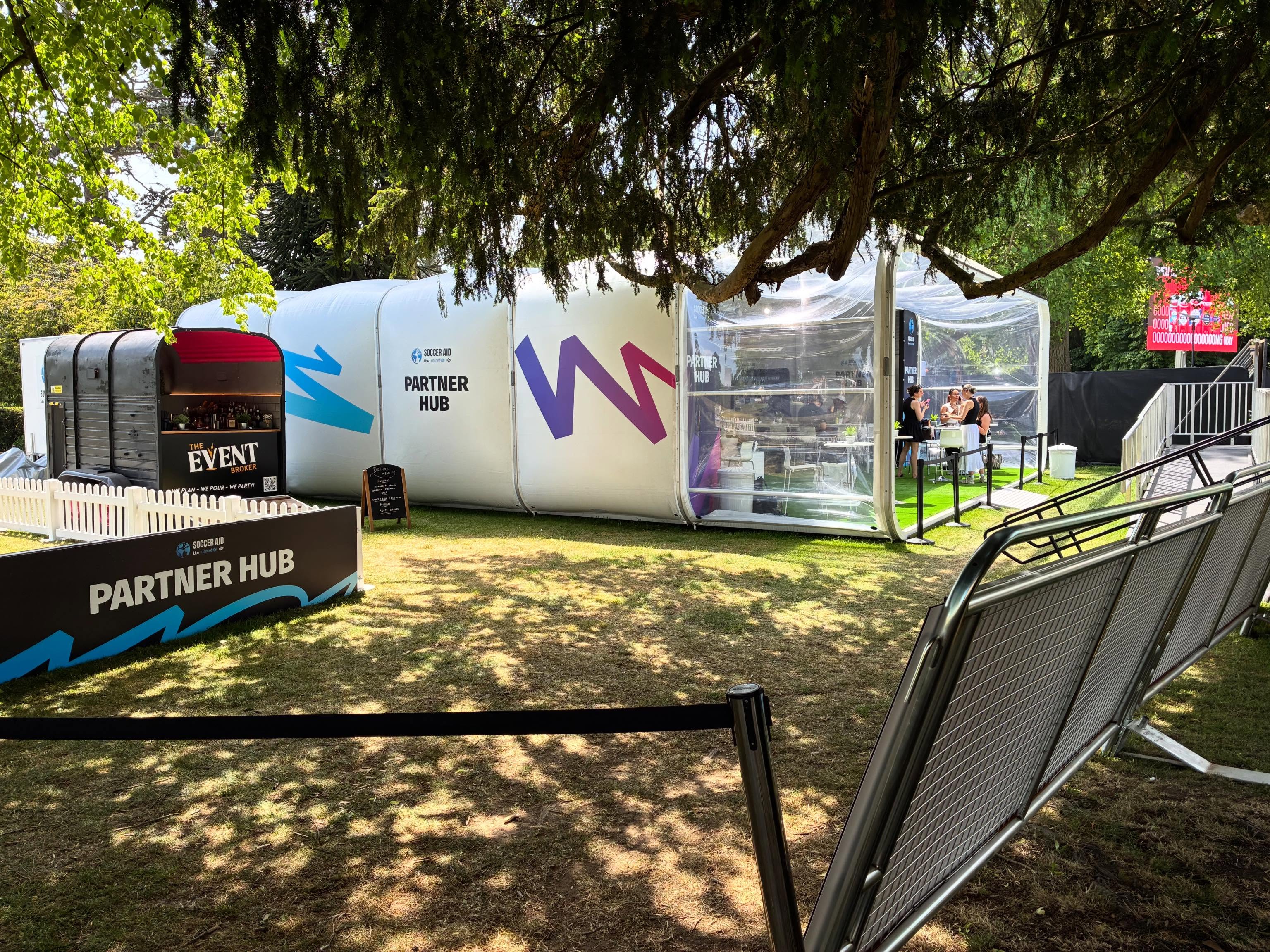 We’re into the final days inside the training village as @socceraid kicks off this Sunday ⚽️🏟️
The Partner Hub has been buzzing with activity, bringing partners, talent and crew together in a premium space built for collaboration and prep.
Here’s a closer look at the environment our team created inside the village ahead of the big match 👀📸
#ProvisionEvents #SportsActivation #Football #EventBuild #FanExperience @airclad