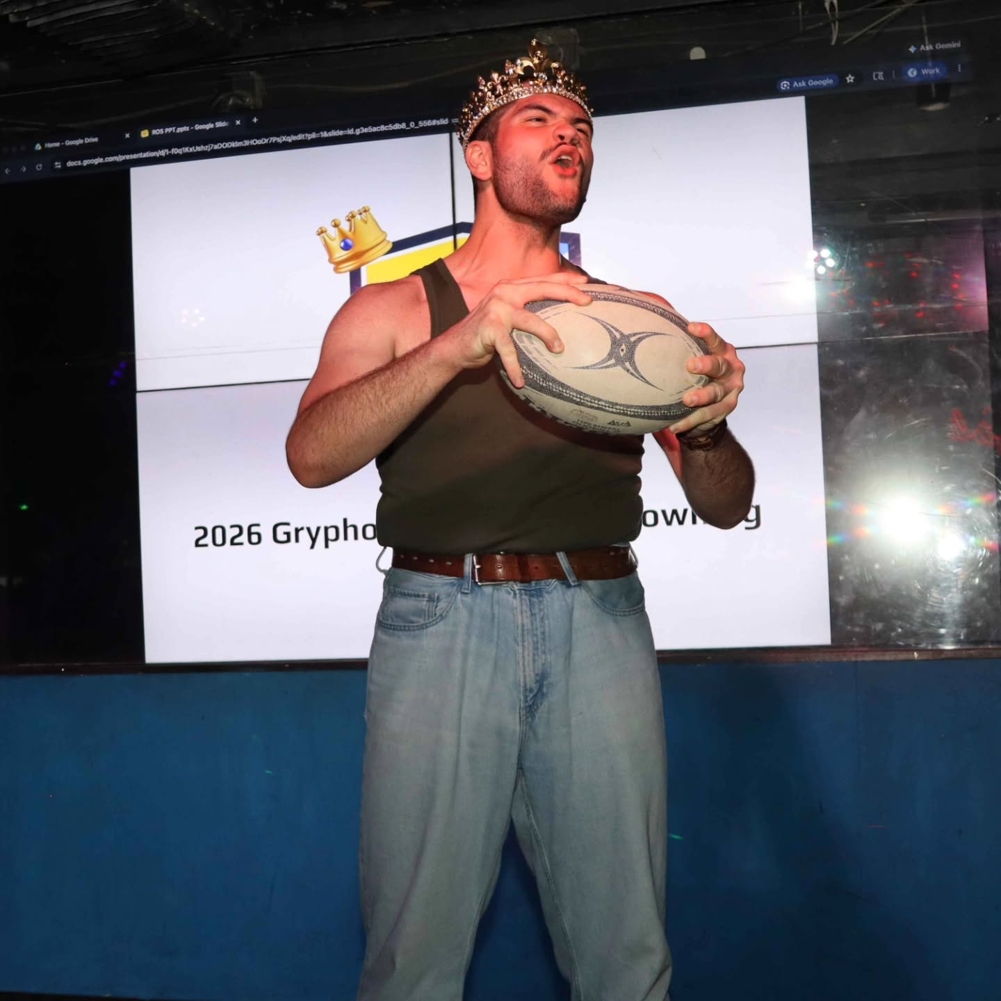 Congratulations to Josh for winning Gryphon of the Year at our pageant yesterday! We would also like to send our best wishes to our previous GOTY as he works to recover following an unfortunate injury.
The last 3 pics feature some scenes from an amazing event!
Our Club has a TON of fun on the rugby field and we also have an incredible social atmosphere surrounding that so please feel free to reach out to us about joining any time of year regardless of your skill/experience level! #Rugby #Pride