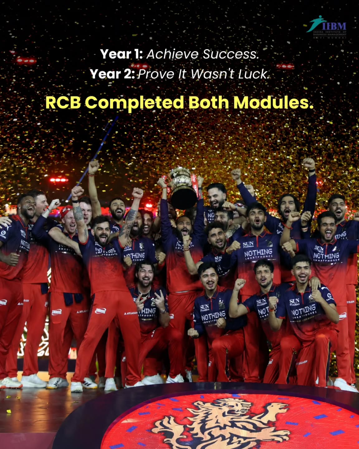 Building a brand is hard.
Building a legacy is harder.
RCB just did both.
.
(RCB, Royal Challengers Bengaluru, IPL 2026, RCB Legacy, Brand Building, Winning Legacy, IPL Champions, Back To Back Champions, Cricket Marketing, Sports Branding, Champion Team, Virat Kohli, Cricket Fans, Team Culture, Success Story, IPL Final, Cricket Reels, Sports Content, Bengaluru Pride, Winning Mindset)