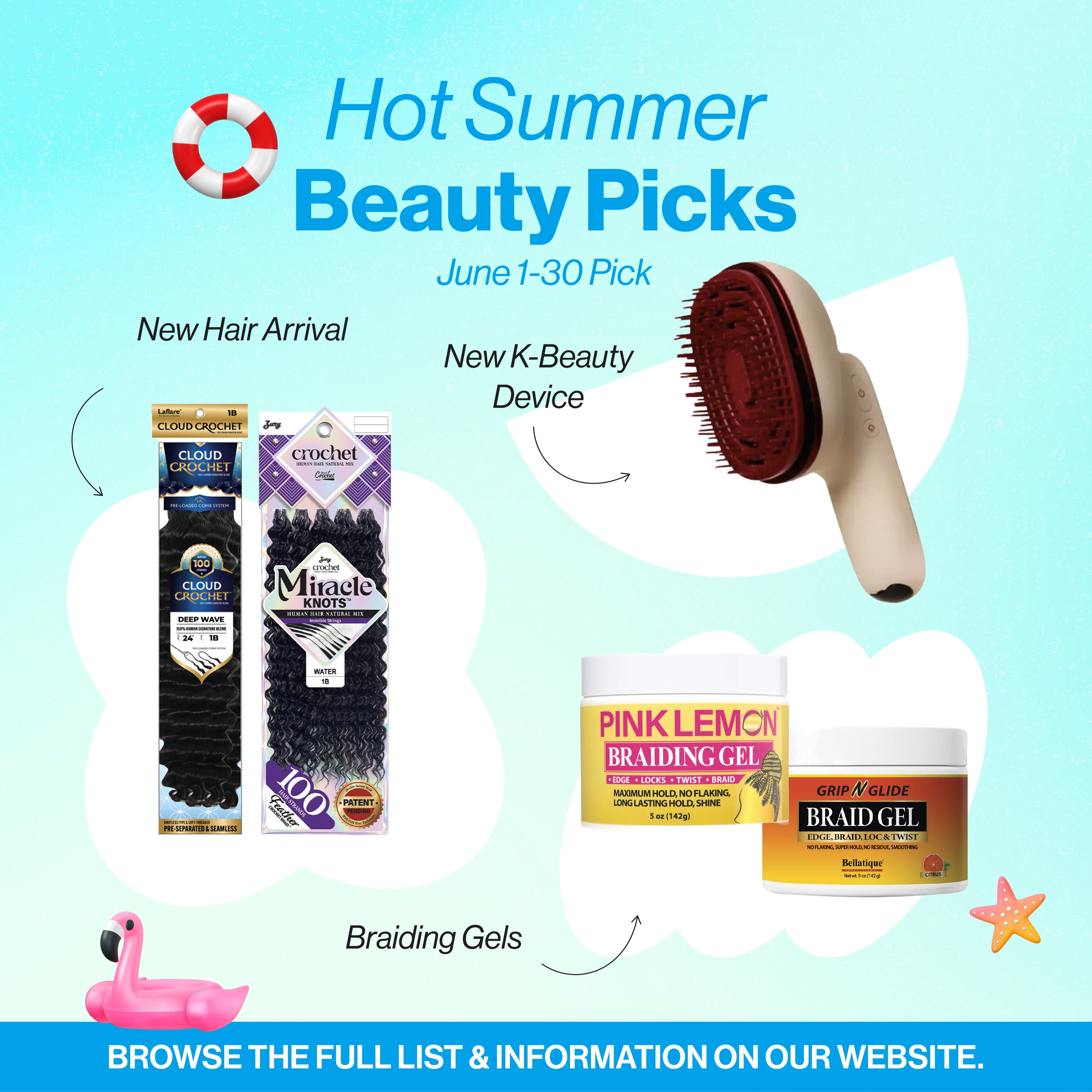 Summer vibes only — fresh finds are here ☀️✨
Swipe to see what’s NEW this month 🏖️💖
From new hair arrivals to K-beauty deals and summer beauty must-haves,
we’ve got your summer glow-up covered 💕✨
🌴 June product list will be updated on our website on June 1st.
For more details, visit our website Monthly Deals Page.
🔗 Link in bio
⚠️ Stock may vary by store.
#BeautyMasterGA #BeautyMasterFL #SummerSale #SummerGlowUp #KBeauty #BeautyFinds #SummerEssentials