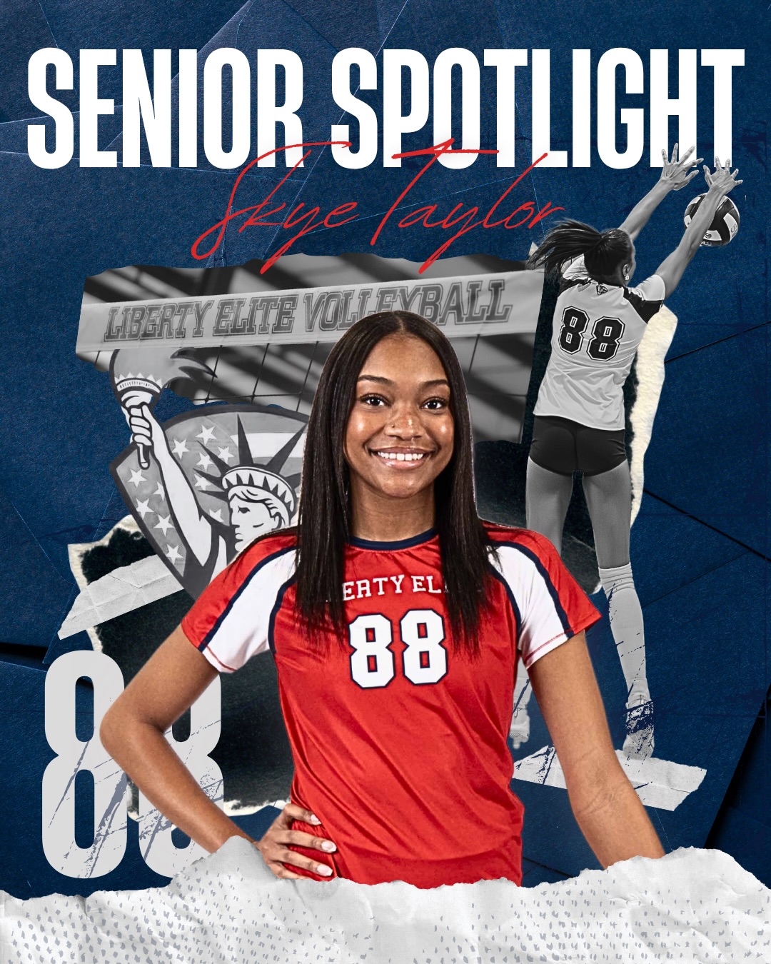 Another Senior Spotlight to highlight, Skye Taylor! 🏐❤️🗽