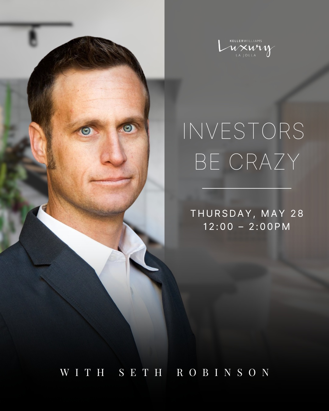The investor client can be your biggest commission or your biggest headache.
Knowing the difference? That's the skill.
Join us TODAY as Seth Robinson breaks down everything you need to navigate the investor mindset with confidence, from spotting real opportunities to speaking the language of ROI and setting boundaries that actually stick.
📍 Keller Williams La Jolla Office
Zoom: https://us06web.zoom.us/j/4776072456
Starts in 2 hours. Don't miss it.