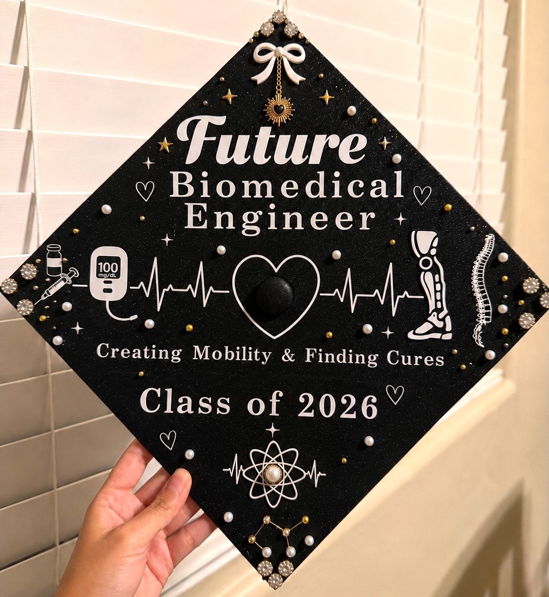 What an exciting final round of our inaugural Grad Cap Design Contest!
Congratulations to Nietotchka M., for winning first place with her “Future Biomedical Engineer” cap, with 623 total votes. Tuituli R., came in a very close second with 529 votes for her felt caterpillar design featuring the slogan “I am gonna grow wings.” We ADORE them both!
We are also happy to recognize our wonderful runners-up for their super cool cap designs:
Genesis V.
David V.
Gloria C.
Kristin Q.
Give it up for these incredibly creative grads! Thank you to everyone who participated by submitting your cap, voting, and sharing. We had so much fun and are already excited to see what the Class of 2027 will create.
#PimaGrad26 #PimaCommunityCollege #gradcapdesign #gradcaps