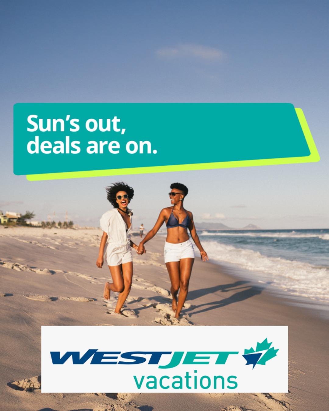 Sun’s out, deals are on ☀️ WestJet Vacations’ Summer Sale has discounts on U.S., Mexico & Caribbean packages — book by June 8, 2026. Travel through Oct 31, 2026. Ready to lock in your getaway? Link in Bio #WestJetVacations #SummerSale #BeachGetaway #TravelDeals #BoardingPassTravel
