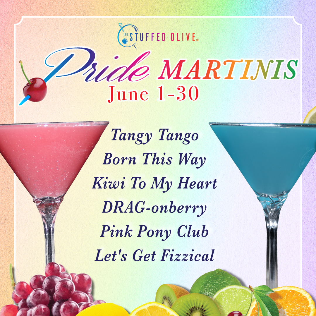 Cheers to Pride Month! ๐๐ธ
Head to The Stuffed Olive and enjoy a collection of handcrafted martinis inspired by self-expression and individuality. These colorful specialty cocktails will be available all month long.
Plan your visit: @thestuffedoliveomaha