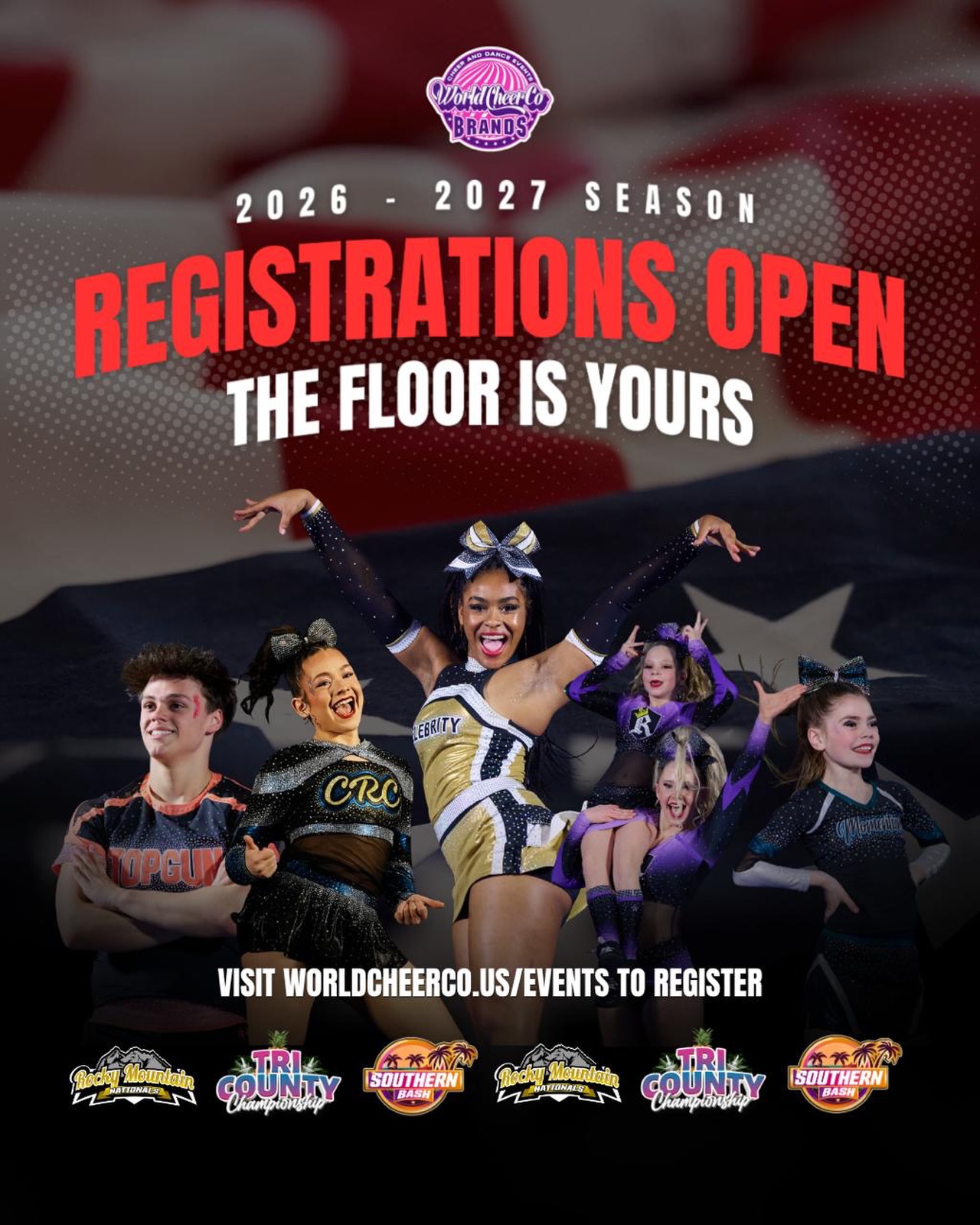 DO YOU KNOW WHAT DAY IT IS? 🤗
It’s the day that we open registration for season 26/27 for all World Cheer Co events!
We’re talking Denver, Charleston, Savannah, Bellevue, Spokane & Mesa!
Are you attending a WCC competition this season? Tap in below 👇
We’re ready for our biggest season yet! 🎉
#worldcheerco #usacheerleading