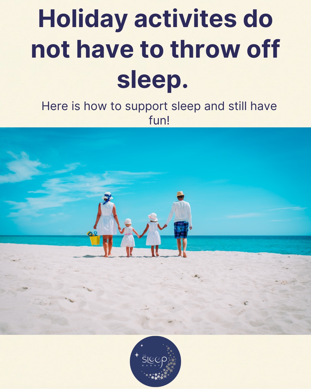 The secret to good sleep while traveling isn't avoiding activity.
It's tiring them out BUT the right way. Outdoor play. Physical activity. Fresh air. These help your child's nervous system downregulate by evening. Which means better sleep.
The aim is not for them to be total exhausted and overtired so they crash out, but that they have moved their bodies and made memoires while being active in fresh air.
Do you find your kids sleep better after an active day on holiday or not? Let me know in the comments....
#sleepmatters #familytravel #outdoorplay #sleepnanny #parentinghelp #summerholidays #sleepsupport