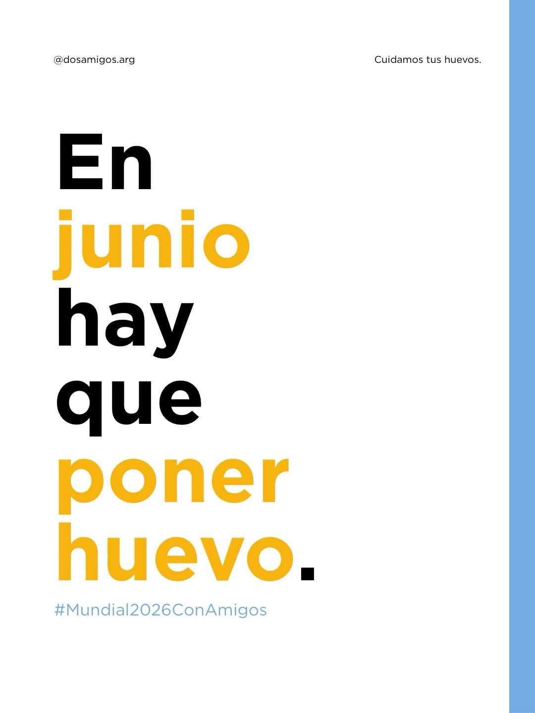 En este mes hay que poner HUEVO 🇦🇷 y por suerte para vos, somos expertos en eso.
__
#mundial2026 #anulomufa #mundial2026conamigos
