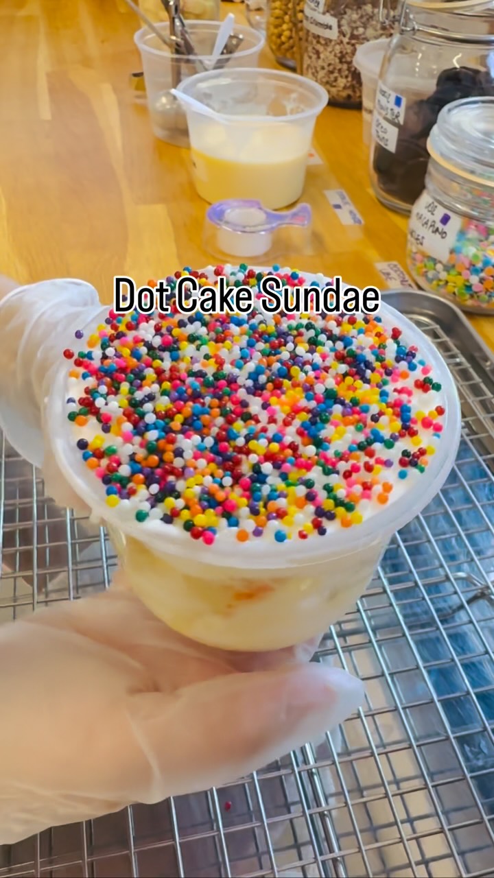 Viral Dot Cake, but make it Milksmith 😏🍦✨
Dot Cake Sundae: vanilla ice cream with confetti cake pieces, milk jam and sprinkles 🤤 🌈
📍 Henderson Exclusive‼️
.
.
.
#dotcake #winnipegicecream #milksmithicecream #trending #viralfood