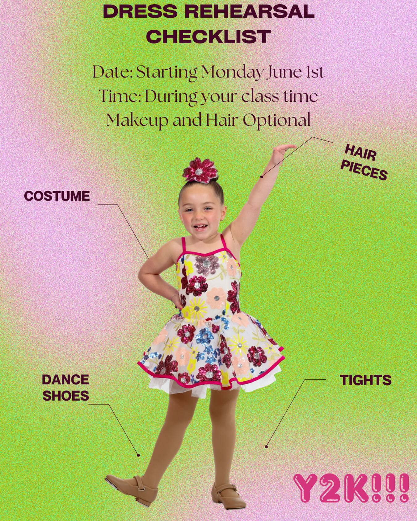 Starting TODAY! Dress rehearsal will be during your class time!
