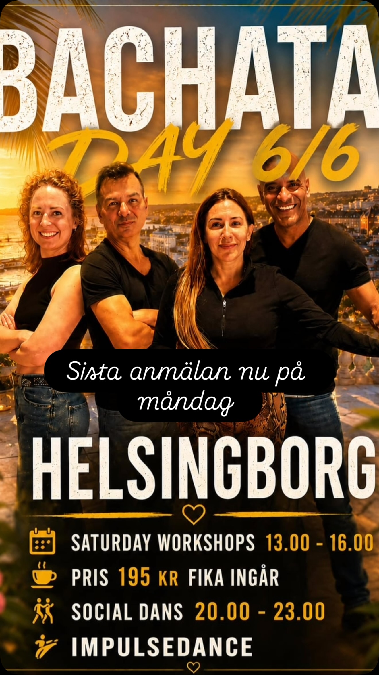 Sista anmÀlan nu pÄ mÄndag https://www.abf.se/oresund/kurs/dans-workshop-bachata-day-i-helsingborg-3930622/
