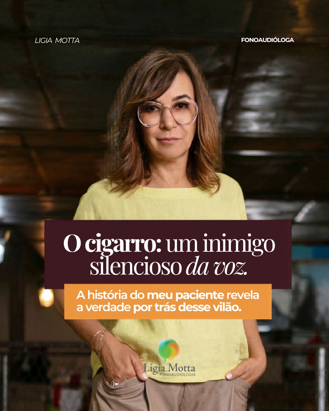 Histórias como essa reforçam algo que sempre falo: a voz dá sinais.
O cigarro pode trazer impactos importantes para a saúde vocal e, muitas vezes, as mudanças começam aos poucos.
Cuidar da voz também é olhar para esses sinais e procurar ajuda no momento certo.
Quer que eu fale mais sobre comunicação, voz e cuidados vocais? Comente: Parte 2.
Dra. Lígia Motta • Porto Alegre
Especialista em Voz e Coach Vocal