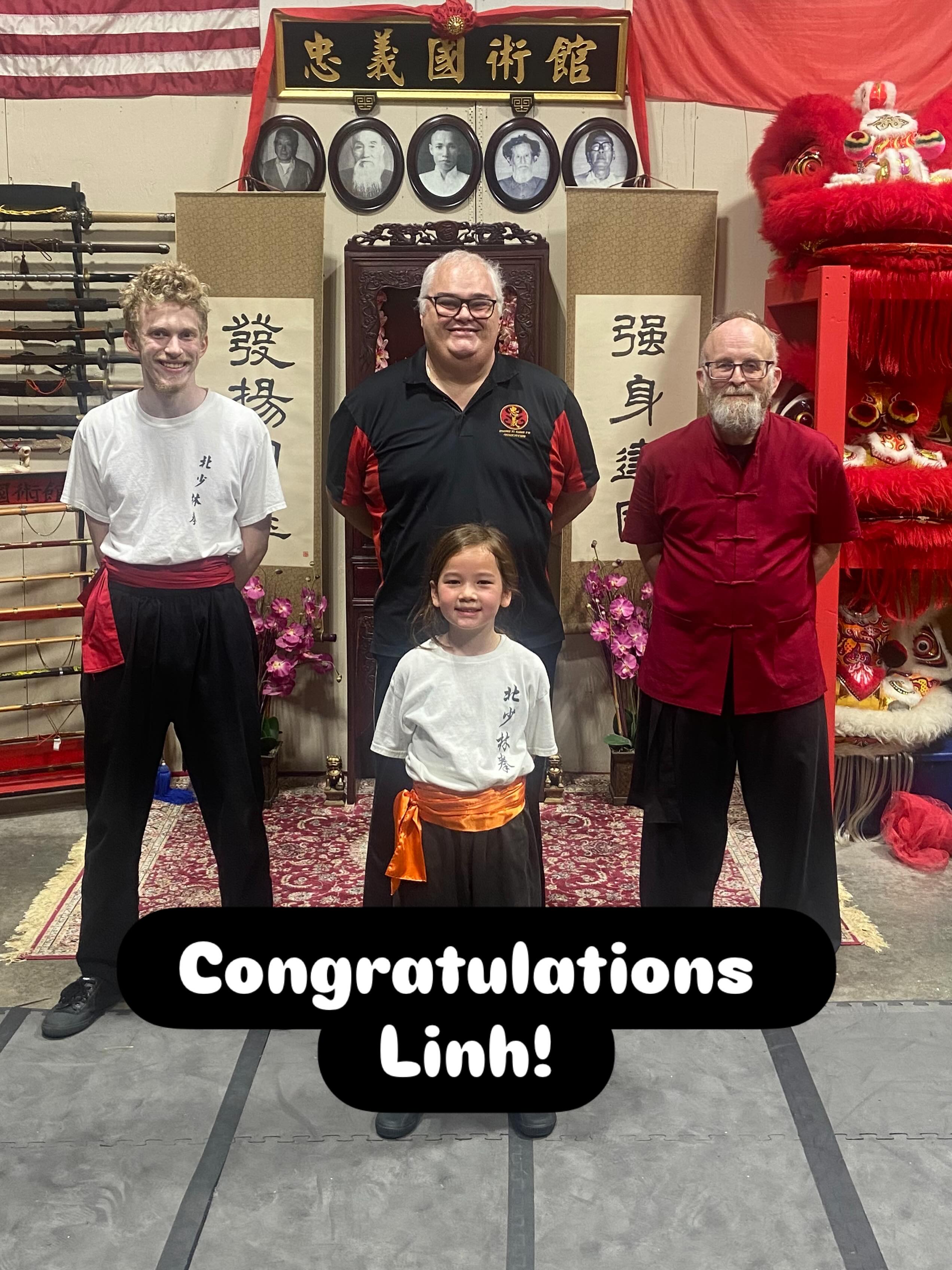 Great job on her test for Orange Sash! This is what dedication and hard work looks like. Her future is bright! #kungfu #kids #shaolin #madisonwi #martialarts