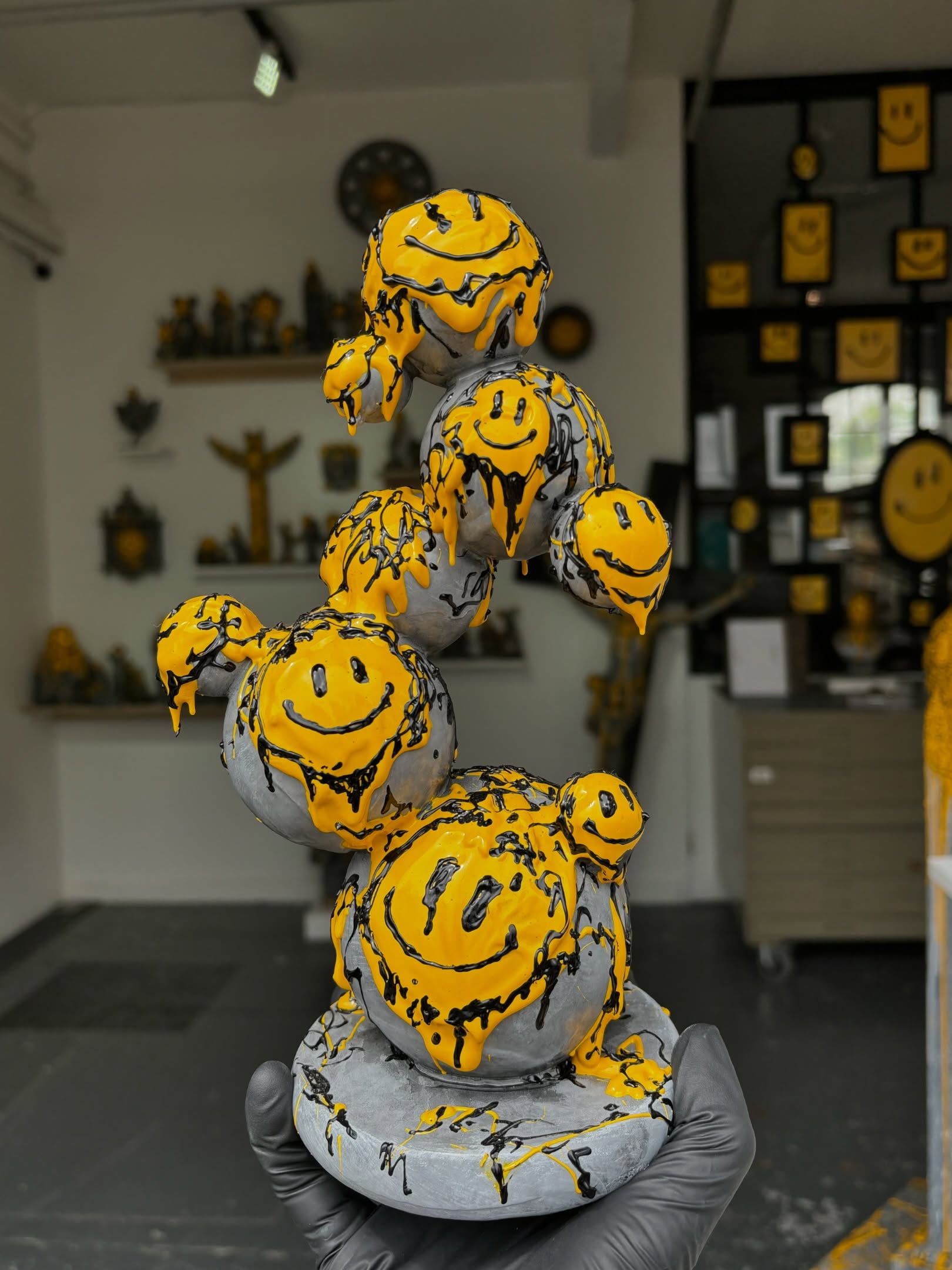 Acid Curiosities: Atomic by Ryan Callanan.
This piece was chosen as the artist biography portrait for the show. It’s the gallery favourite and exemplifies this body of work. A unloved retro candle holder reborn. A stack of atomic Smiley’s
-
Today it the last day of the current show. Thanks you to all that have attended Iterum Felix - Happy Again by Ryan Callanan (aka RYCA) here at the gallery.
Don’t forget to drop in your unloved items today , to be made happy again.
1-31 May, 10am-5.30pm, 14 St John’s Rd, Hove,BN3 2FB
@ryca_artist @whistleblowergallery @brightonfringe #ryancallanan #whistleblowergallery #brighton #art