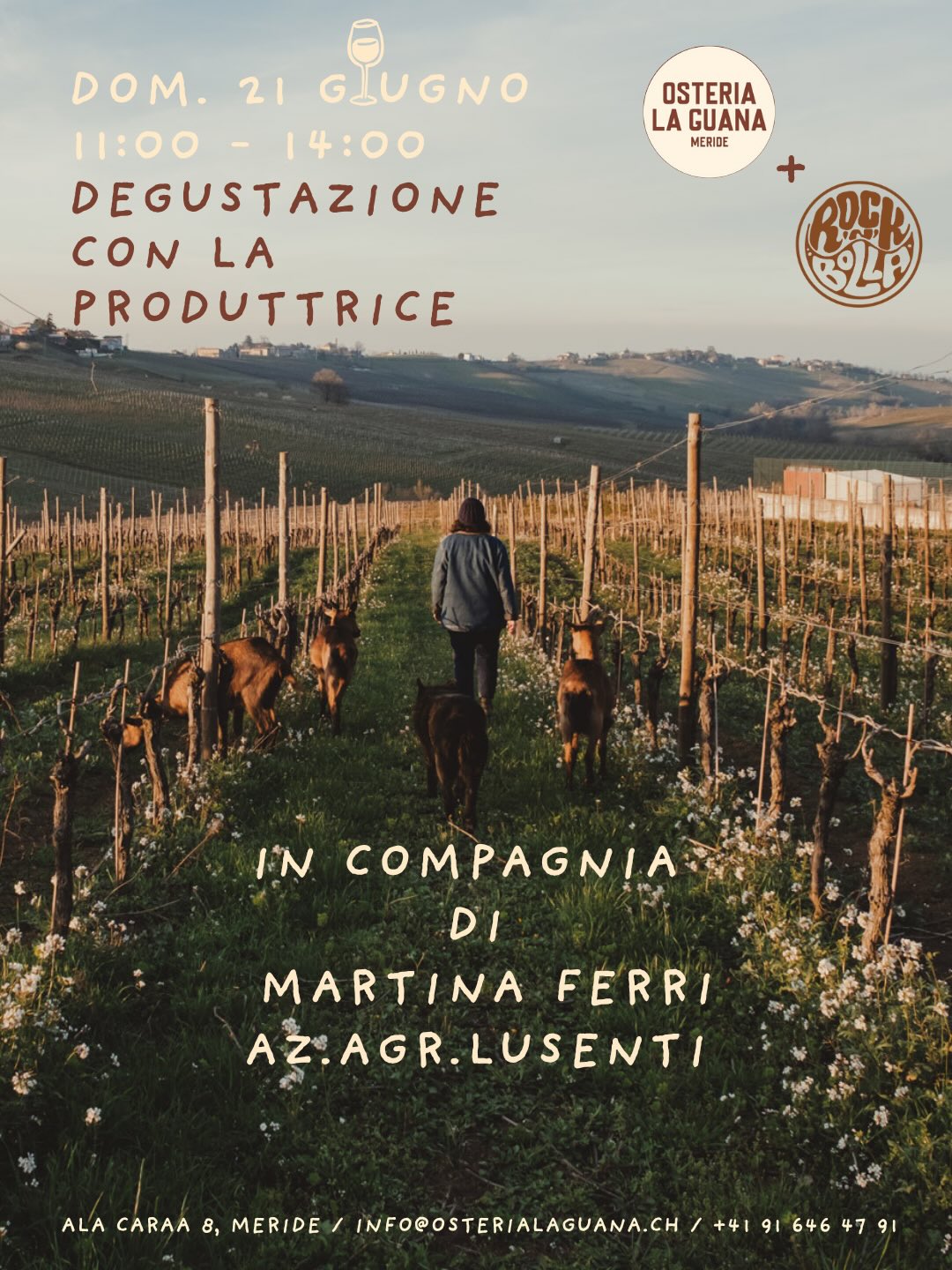 🍇 Vignerons in tour!
Per la data momó saremo ospiti insieme a @martinaferri44 di @lusenti_vini dagli amici di @osterialaguanameride 💫
Tanti vini in mescita e piattini speciali a cui abbinarli.
Prenotate prenotate