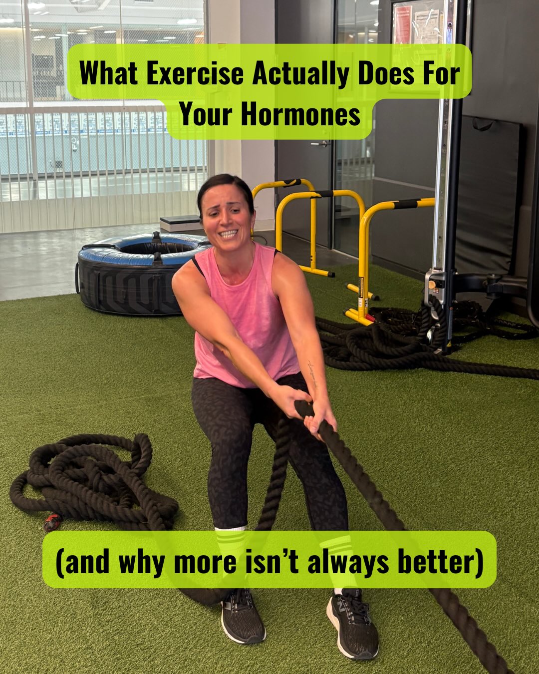 Most women still think exercise is about burning calories.
That’s not the conversation anymore in perimenopause.
Exercise becomes a signal to your body.
Some workouts help regulate stress, support muscle, improve insulin sensitivity, and stabilize energy.
Other workouts jack up cortisol, increase inflammation, wreck recovery, and make your body feel even more reactive.
That’s why more workouts isn’t always the answer.
And why some women are exercising harder than ever… while feeling puffier, more exhausted, more inflamed, and more stuck.
Your body isn’t asking for more punishment.
It’s asking for a different strategy.
More muscle.
Better recovery.
More consistency.
Less “go hard Monday, disappear by Thursday.”
Save this one.
It changes how you look at exercise after 40.