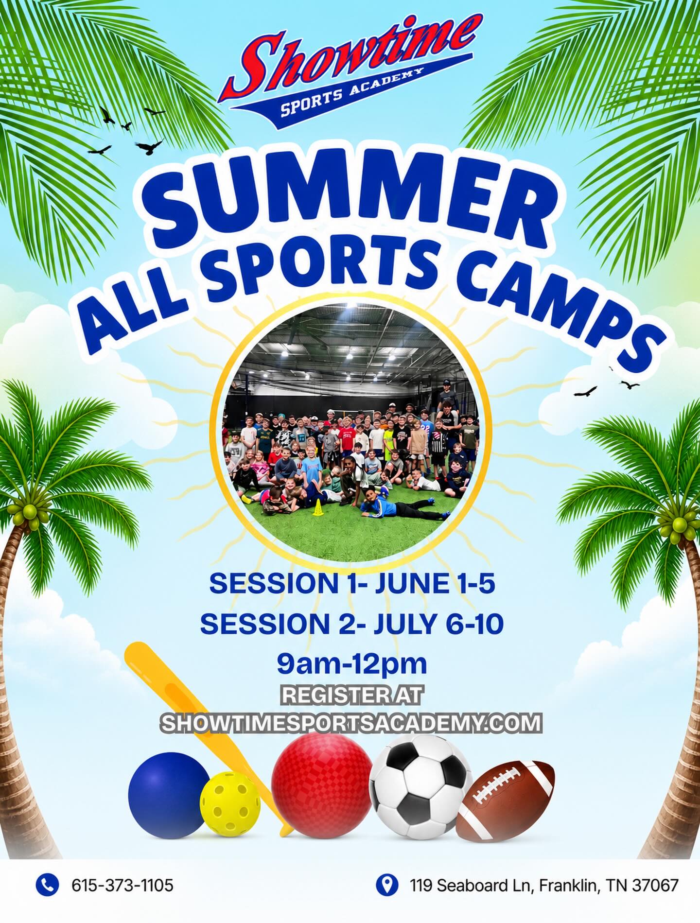 Our first session of our most popular camp, All Sports Camp is this coming week! Register today to reserve your spot as they will fill up fast!