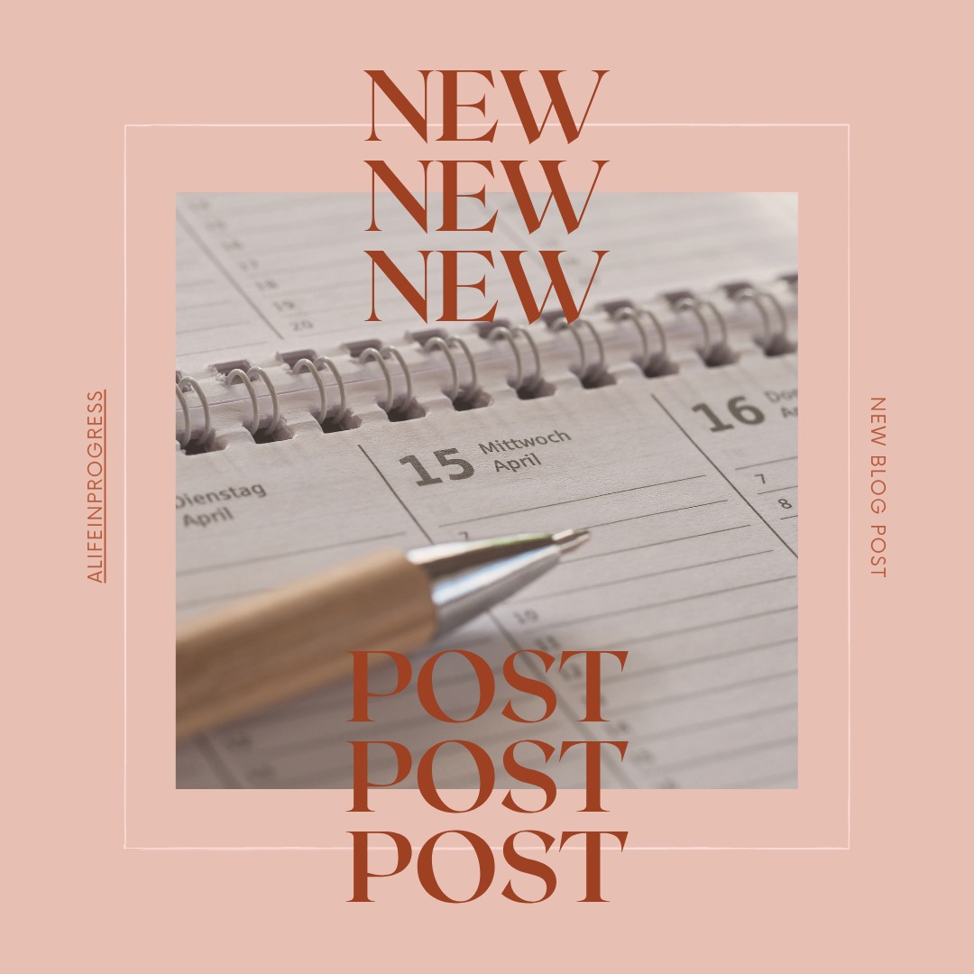 New blog post #coursecorrection #alifeinprogressblog