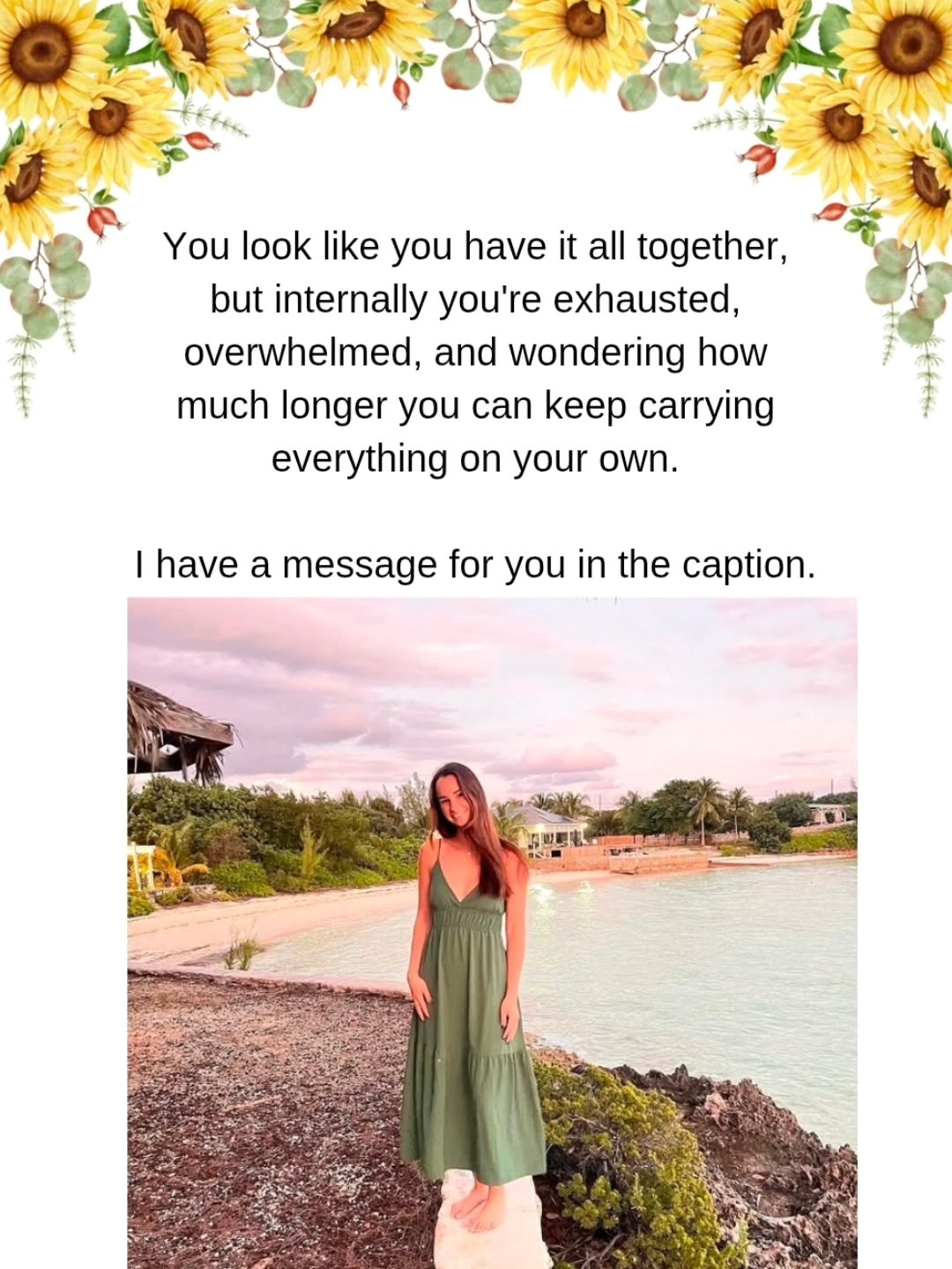 You're the one everyone depends on, right?
Also, the one who remembers the appointments, solves the problems, manages the schedules, supports everyone else, and somehow keeps showing up despite feeling depleted.
People see your strength.
What they DON'T see are the racing thoughts, the pressure, the emotional weight, the loneliness, or the moments you wonder when it will finally be your turn to be supported.
I am available to give you a space to breathe, process, and put down what you've been carrying. Oh and most importantly, reconnect with yourself. 🌻
🌻 I am currently accepting new clients and if this post resonates with you this is your sign. Text or call me at (813)-825-0736 to get started.
#WomensMentalHealth #AnxietySupport #BurnoutRecovery #TherapyForWomen #MentalHealthMatters PeacefulConnectionsCounseling