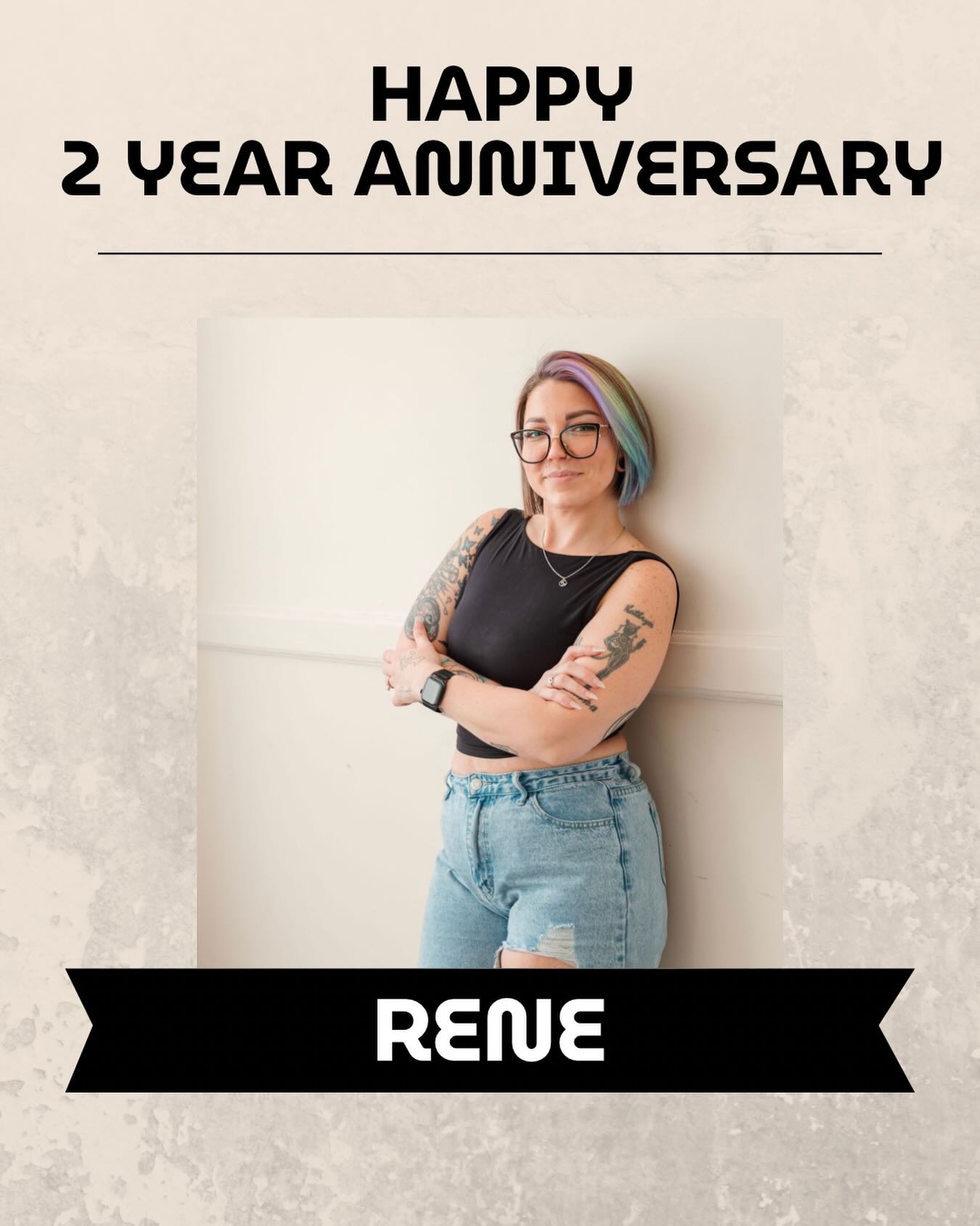 Happy 2-Year Riot Anniversary, Rene! 🌈✨
Today we’re celebrating two amazing years with our Lead Stylist, Rene!
Rene has become so much more than a stylist, she’s the backbone of our support team and someone we can always count on. Whether she’s helping a teammate, supporting our guests, or leading by example, she shows up every day with dedication, positivity, and heart.
We’ve watched her grow tremendously over the past two years, and we couldn’t be more proud of everything she’s accomplished. Her talent, leadership, and commitment to our salon make a lasting impact on everyone around her.
Thank you for everything you do, Rene. We’re so grateful to have you on our team and can’t wait to see what the future holds for you. 🖤