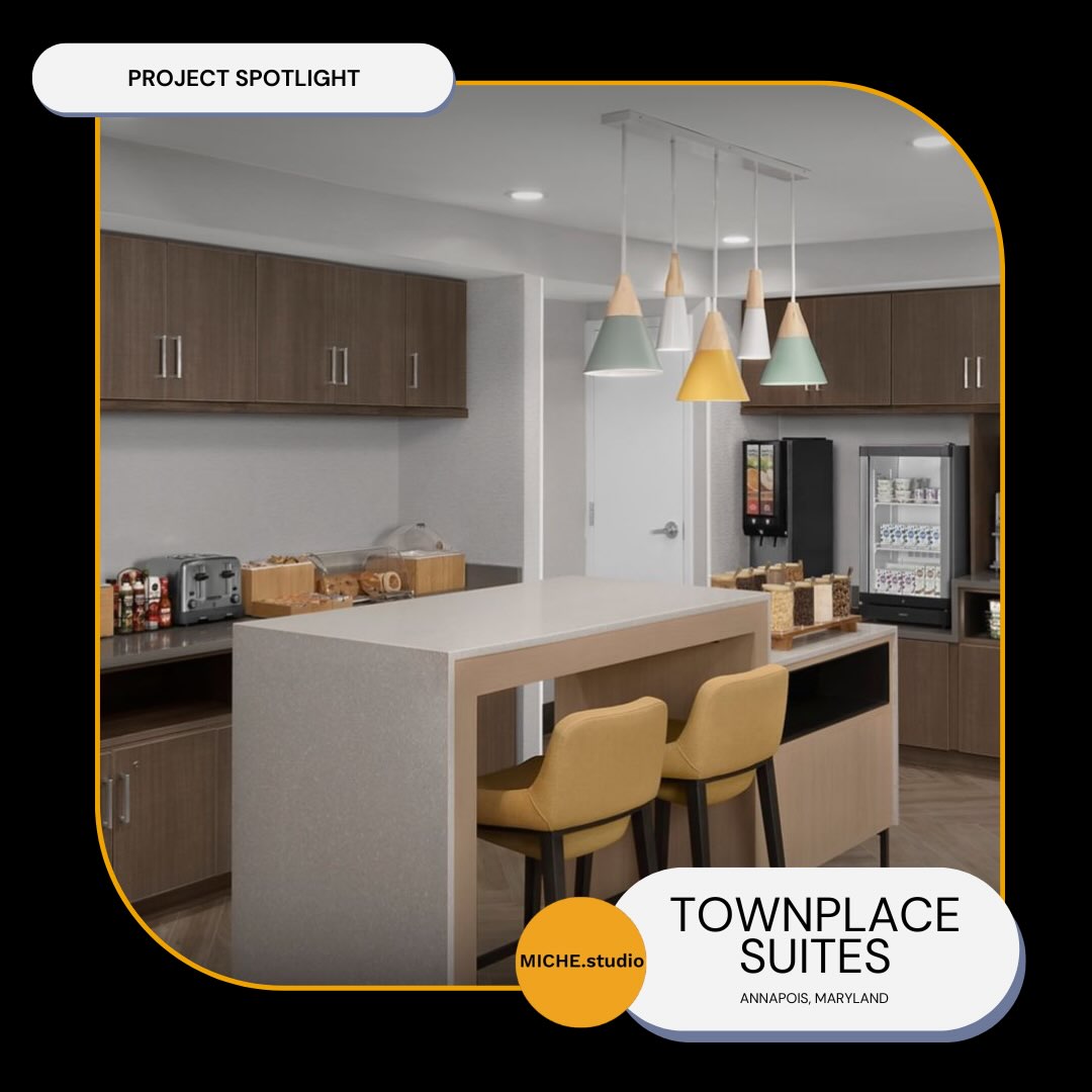 Project Spotlight ✨ | TownePlace Suites – Annapolis, MD
Did you know this conversion project was MICHE.studio’s very first project? 👏
Conversion projects are always an exciting design challenge — reimagining an existing space and making every piece fit seamlessly for both hotel staff and guests. From thoughtful space planning to brand-driven details, this project reflects the collaborative and problem-solving approach that continues to shape our work today.
We’re excited to share this transformation and celebrate where it all began.
Swipe to see the design. ✨
#ProjectSpotlight #HospitalityDesign #HotelRenovation #InteriorDesign #MICHEstudio
