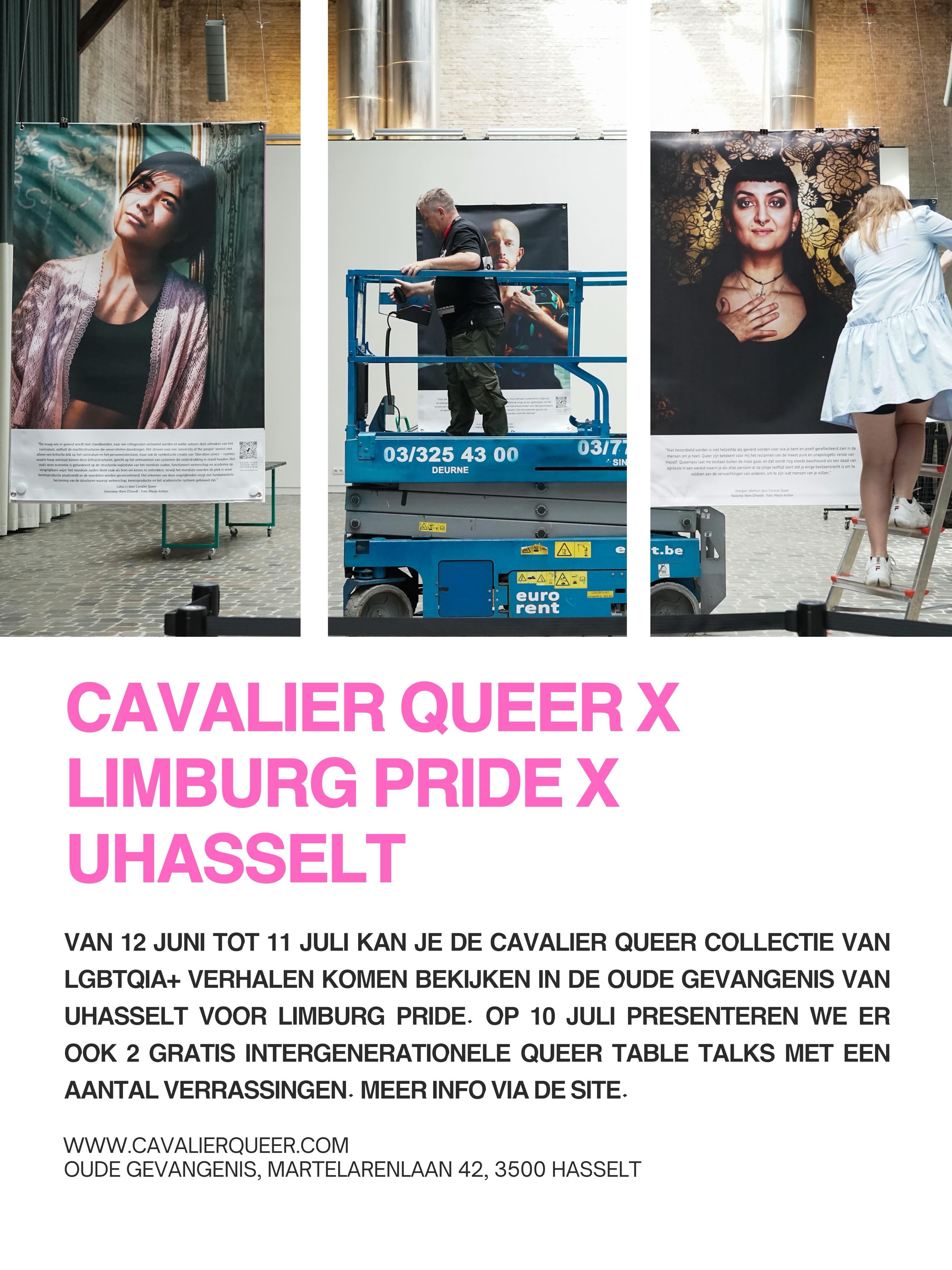 Exhibition: Vanaf 12 juni presenteren we onze Cavalier Queer collectie voor @limburgpridevzw in de @universiteithasselt. En op 10 juli presenteren we daar ook 2 nieuwe intergenerationele queer table talks: Sport en Queer Families. Stay tuned!!
📍 Oude Gevangenis, Martelarenlaan 42, 3500 Hasselt.
Foto by @marijn8en tijdens de opbouw van de tentoonstelling in Red Star Line Museum.
#love #exhibition #hasselt