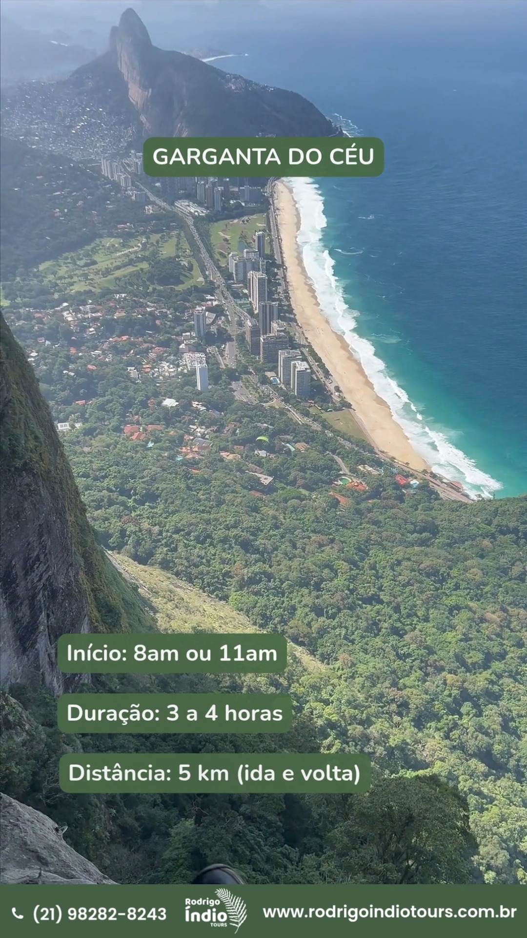 Garganta do Céu é uma das trilhas mais procuradas no Rio de Janeiro, com uma vista única e peculiar, além de um mirante com uma vista privilegiada.
Garganta do Céu is one of the most sought-after trails in Rio de Janeiro, offering a unique and peculiar view, as well as a viewpoint with a privileged vista.
GARGANTA DO CÉU:
https://www.rodrigoindiotours.com.br/garganta-do-ceu-e-cachoeira-sorima
AS MELHORES EXPERIÊNCIAS ESTÃO AQUI:
https://www.rodrigoindiotours.com.br/experiencias
MAIS UM DIA DE ÍNDIO
ANOTHER ÍNDIO DAY