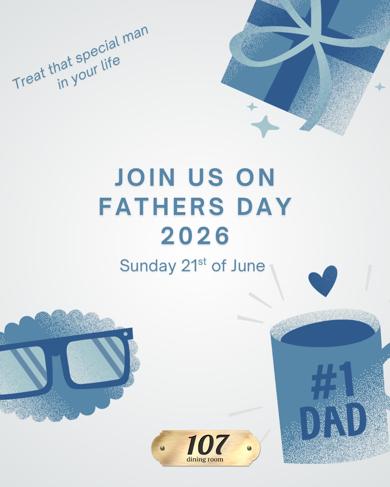 Celebrate together this Fathers Day at 107 with exceptional food, warm hospitality and lasting memories 💙
This Fathers Day, let someone else do the cooking..
Join us for breakfast between 9am & 11am
Or
We are open for our signature set menu from 12pm to 8pm
Sunday roasts served while stocks last
Book early to avoid disappointment
#fathersday