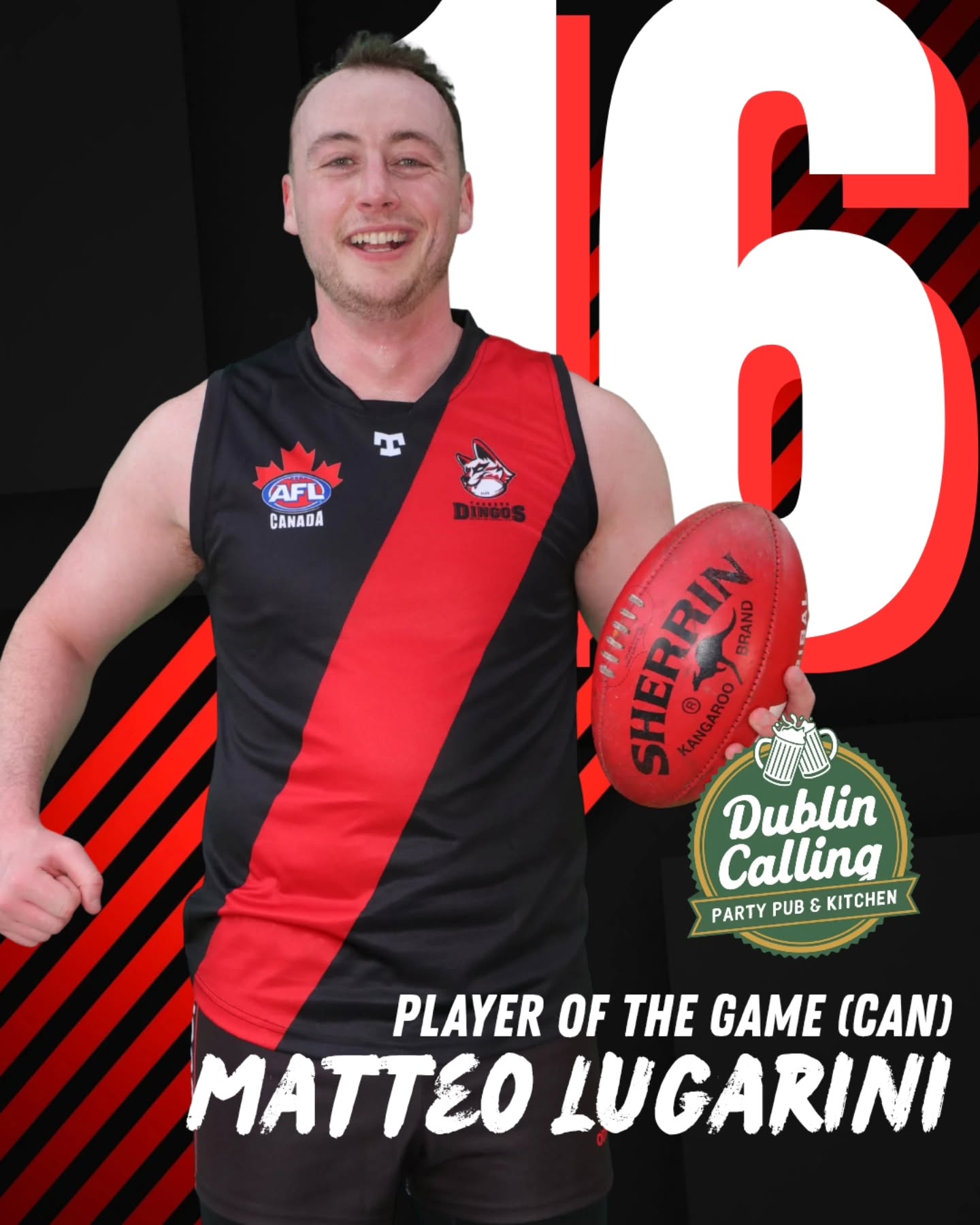 A 4 goal afternoon to lead the Pack to a massive win in the home opener!
The @dublincallingadelaide Player of the Game (🇨🇦) is Matteo Lugarini!
#AsAPack