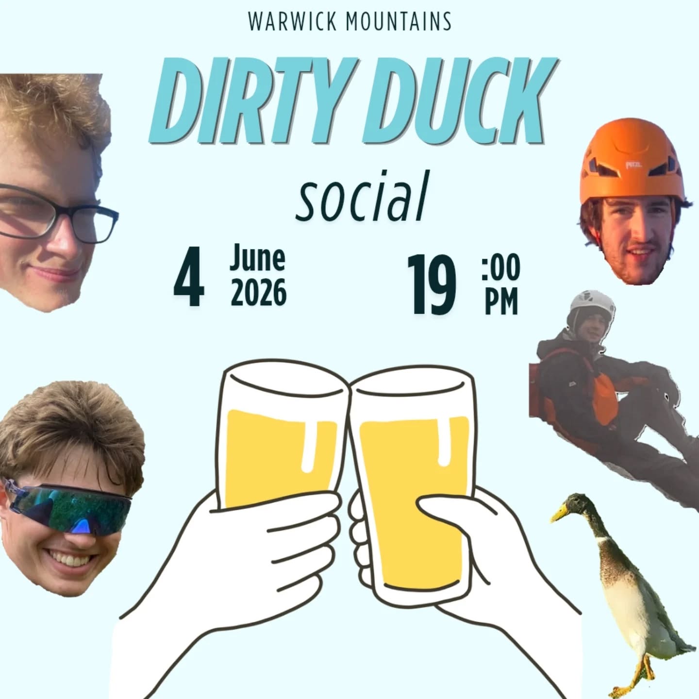 The next mountains social still be this Thursday in the Dirty Duck from 7pm. Hope to see you all there!