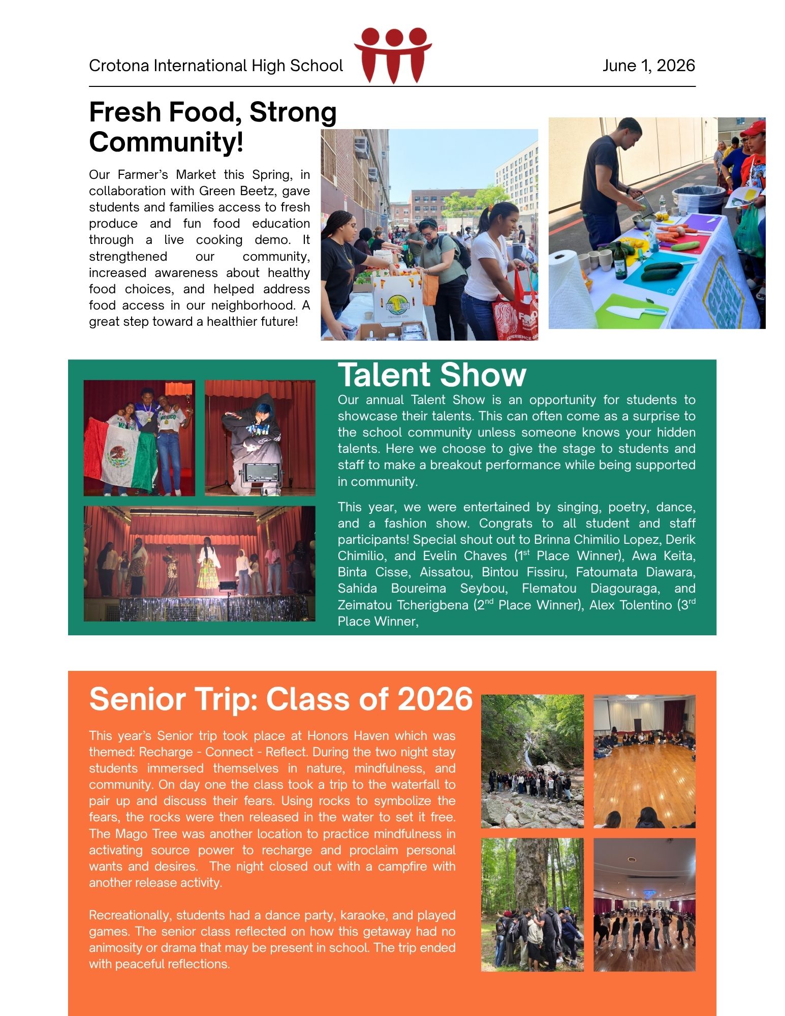 Student newsletter