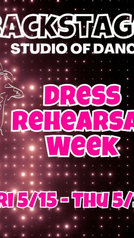 💃It’s Dress Rehearsal Week!! 🕺
🌟 Fri. May 15th – Thu. May 21st 🌟
Dress Rehearsals will take place during your dancer’s regularly scheduled class time at the studio! Each class will have the opportunity to rehearse their recital routine on our in-house stage, practice stage entrances & exits, and learn how they will take their bows at the end of the show! ✨
ONE parent/guardian is invited to attend and watch their dancer’s performance. 🩷
Please make sure dancers arrive:
🩷 On time
🖤 Dressed in their recital costume
🤍 Wearing the correct tights & shoes
🩷 With hair slicked back in a bun
🖤 Ready to shine on stage!
Dancers with multiple classes in one day will have time to change between classes. We can’t wait to see everyone perform! 🤩
#bsd_dance #bsdfamily #bsdrecital2026 #dancerecitalseason