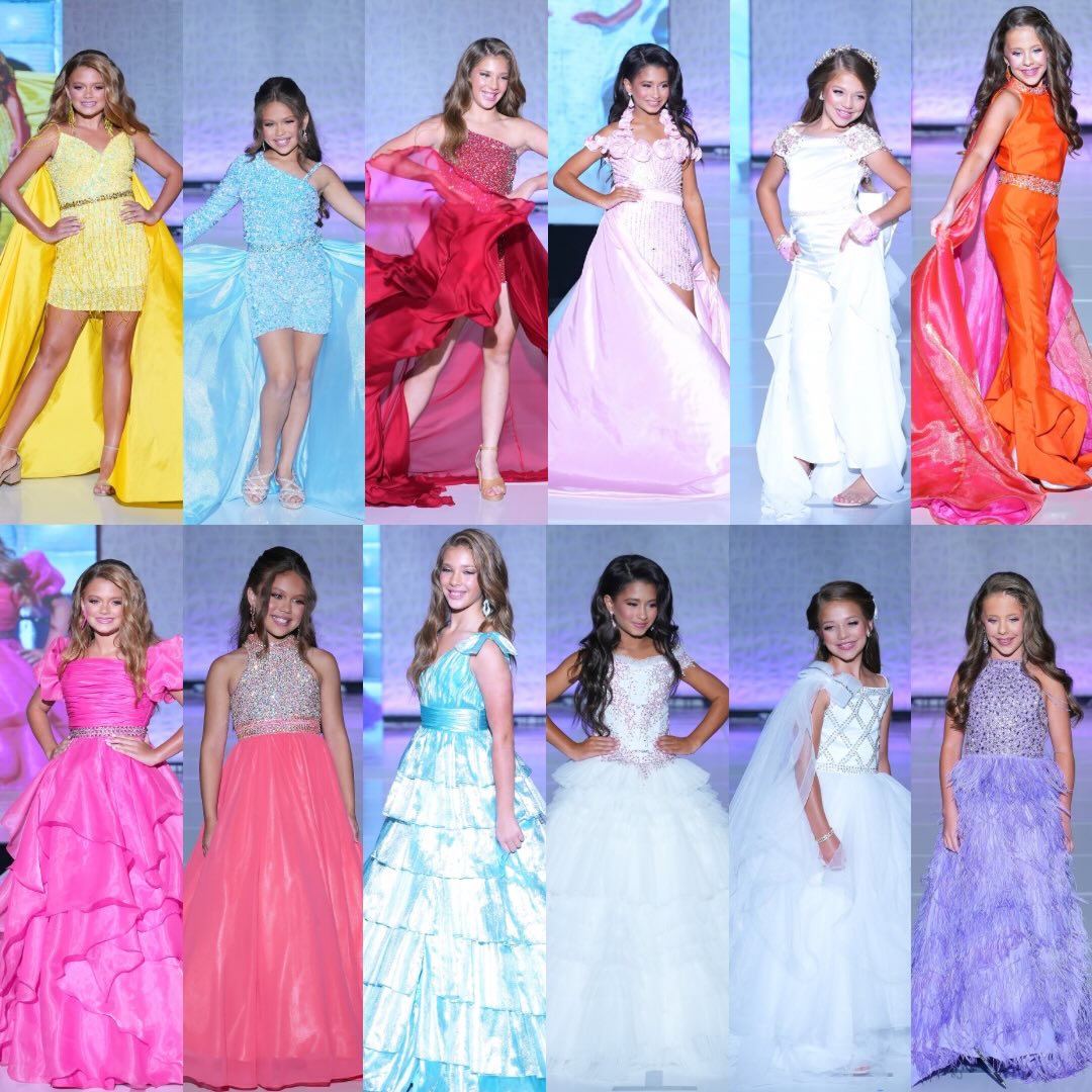 Our beautiful top 6 Preteens from 2025 in their fun fashions and gowns! Stage shots by @smorstudiosllc
Still accepting preteens ages 8-12 for our national pageant July 22-25th in DFW Texas!
#AMBPageants