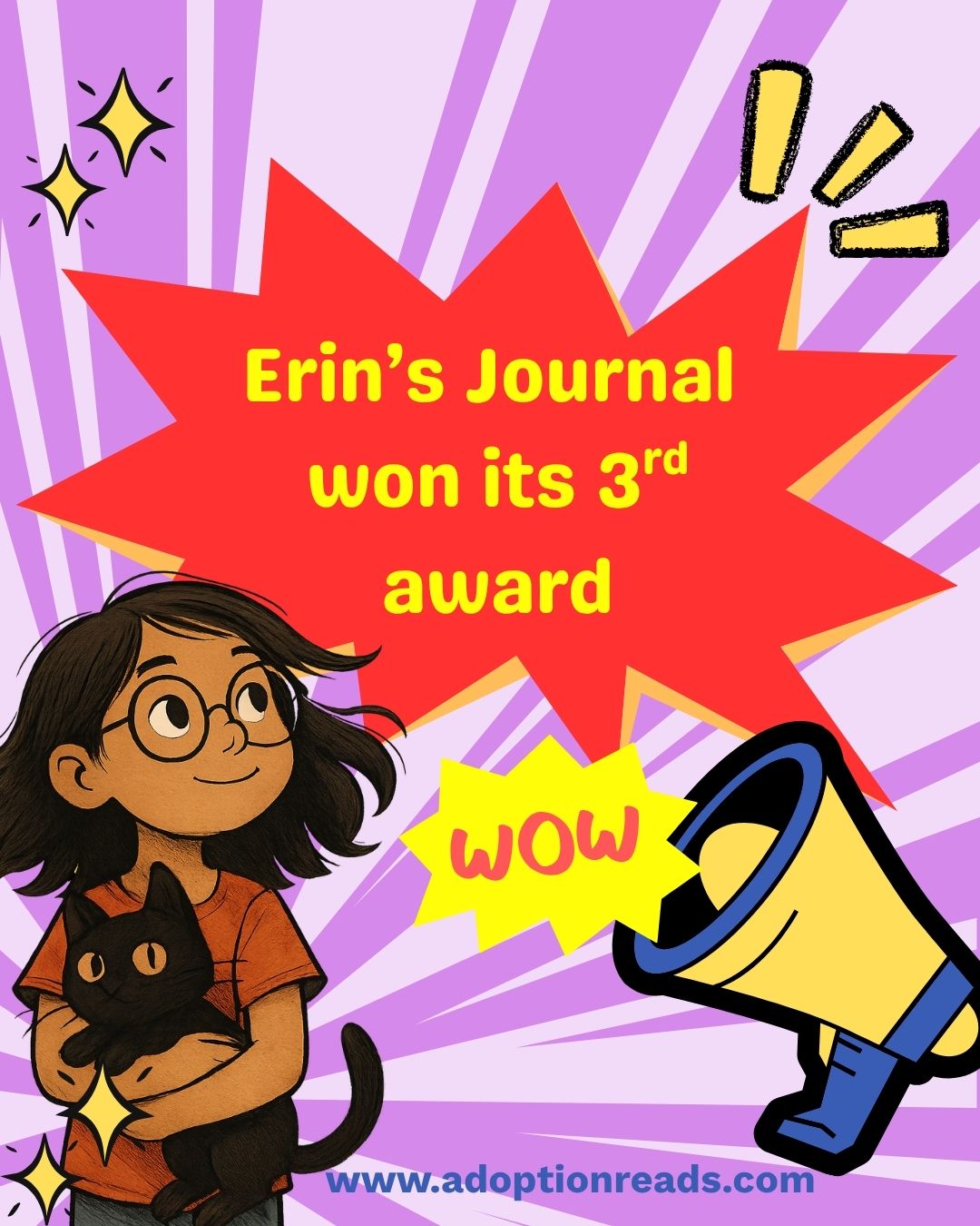 Third award. Still in disbelief.
Erin's Journal keeps proving that adoption stories matter.
#MakingAdoptionStoriesVisible
#AwardWinningAuthor
#AwardWinningAdoptionBook
#AdoptionStories
#AdoptionBooks