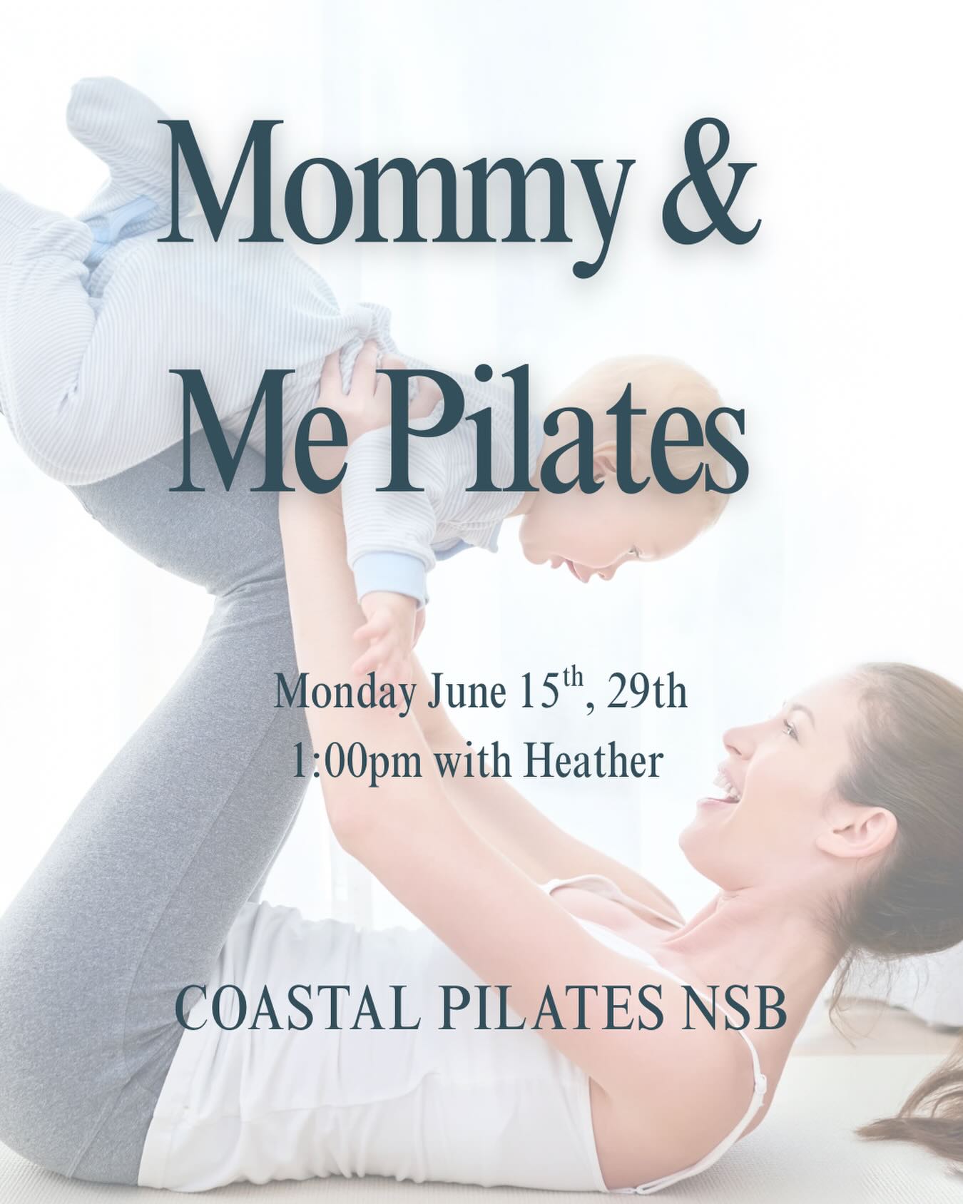 ✨ Mommy & Me Pilates ✨
Move, bond, and make memories together! 💕 Join us for a special Mommy & Me Pilates class designed to help you connect, laugh, and enjoy movement side by side.
This class is all about quality time, movement, and smiles and getting out of the house to see other adults.
🌊 All experience levels welcome
💪 Fun, playful Pilates-inspired movement
💙 A chance to connect with other moms in our community
Spots are limited, so reserve yours today!
*open for babes 12 months and younger who can be in a carrier or be held.
Tag a mama who would love to join you! 👇
#CoastalPilates #MommyAndMePilates #PilatesForMoms #FamilyFitness #MoveTogether