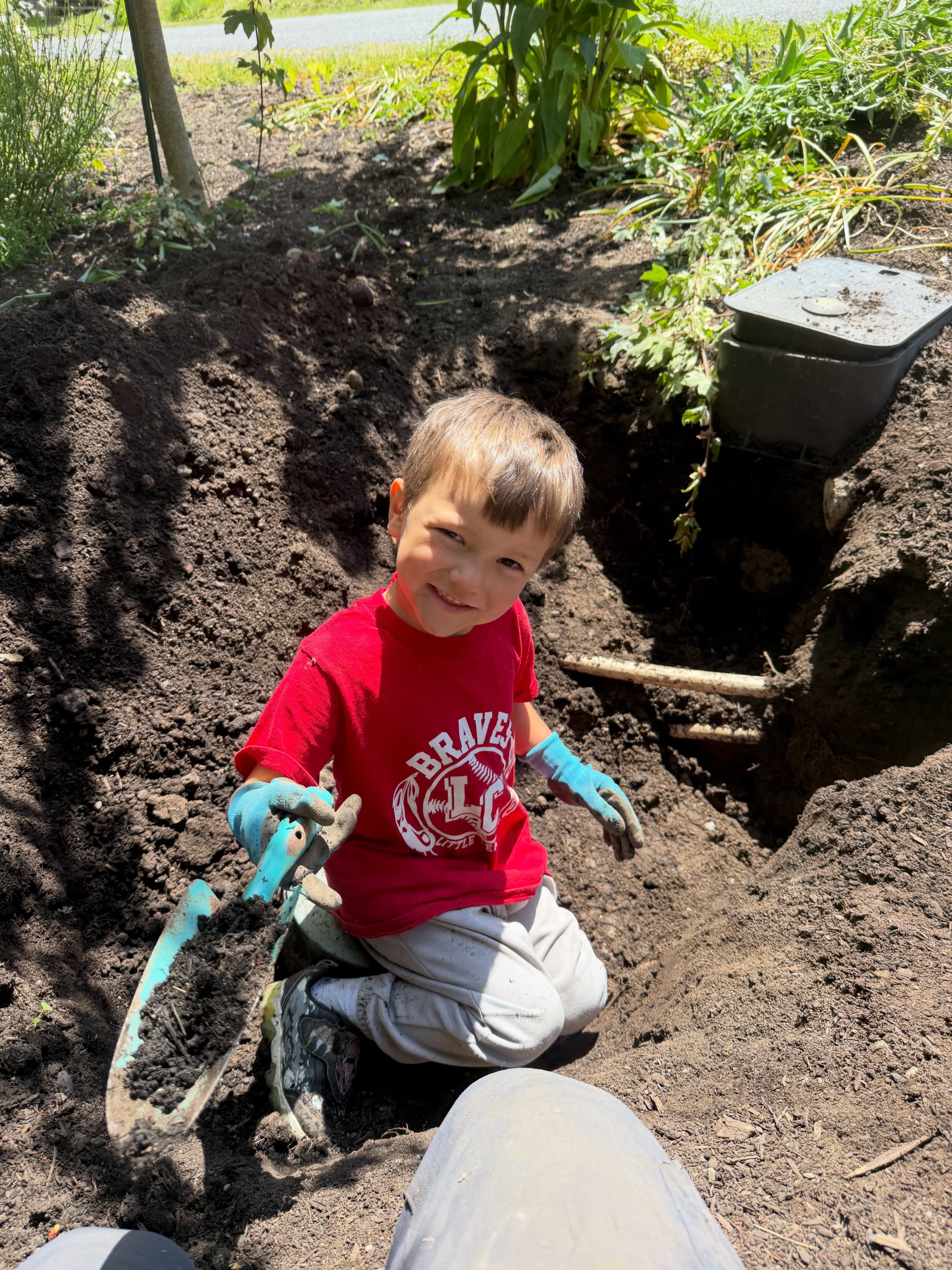 I brought out my irrigation specialist today to help with some troubleshooting.