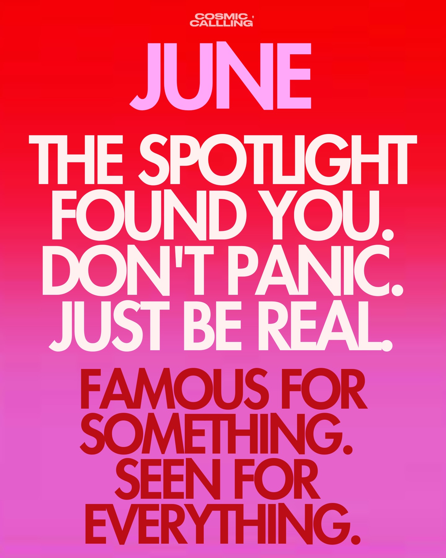 JUNE 2026 ✨
Boogie Nights in the Age of the Algorithm.
Swipe for your sign./ rising sign
Full horoscopes in bio.
#CosmicCalling #JuneHoroscope #Astrology #june