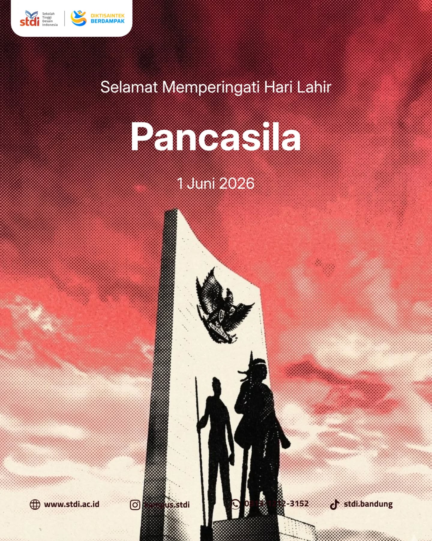 Selamat Hari Lahir Pancasila, 1 Juni 2026.
Pancasila bukan sekadar dasar negara, tetapi juga kompas yang menuntun kita dalam menjaga persatuan di tengah keberagaman. Mari terus menghidupkan nilai-nilai gotong royong, toleransi, dan keadilan dalam setiap langkah untuk Indonesia yang lebih maju.
#HariLahirPancasila #Pancasila #Indonesia #BhinnekaTunggalIka