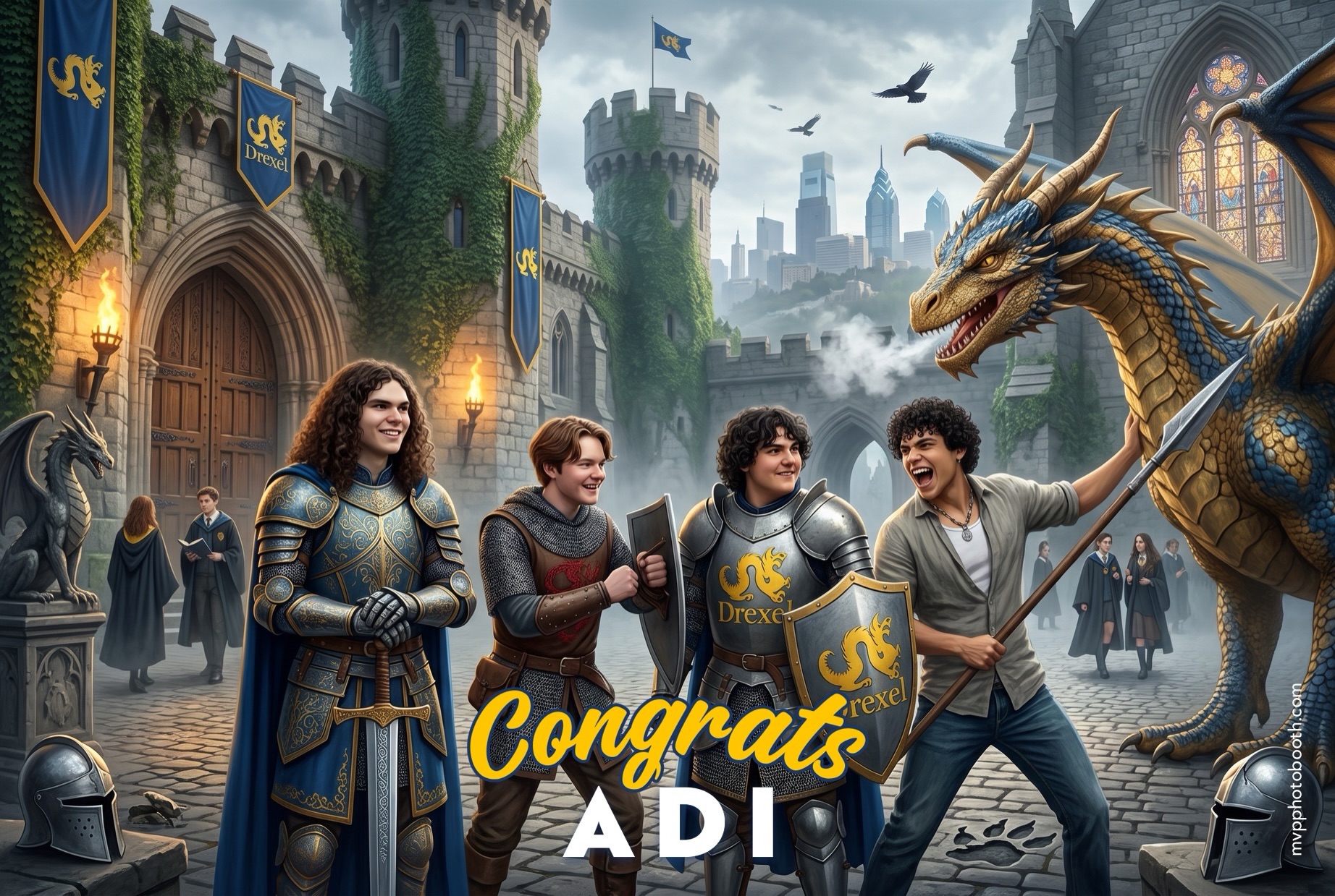 AI Graduation Party Booth - celebrating Adi who is attending Drexel U. They’re the Dragons - so you know we gotta have a Dragon prompt!!
We had a blast with you and your family today.
💙💛- MVP Photo Booth
#aiphotobooth #seattlephotobooth #graduationparty #drexeluniversity #mvpphotobooth