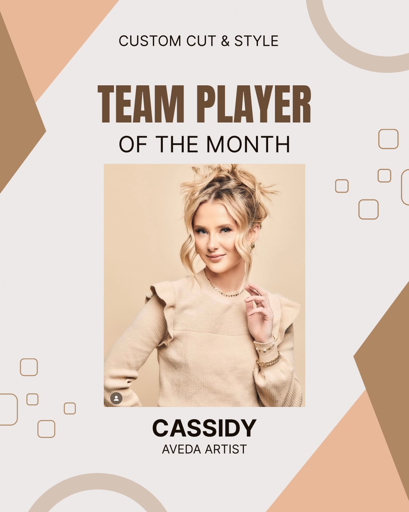 💜 TEAM PLAYER OF THE MONTH 💜🏆
Congratulations to Cassidy, our Team Player of the Month!
What makes this recognition so special is that it is voted on by her peers—and once again, Cassidy earned the honor through her consistency, positivity, and commitment to our team culture.
When asked what sets Cassidy apart, her teammates shared that she is always willing to take time out of her own schedule to teach and help others grow. They described her as someone who is always ready to lend a hand, stays away from drama, embraces learning, and is genuinely coachable.
One team member shared that when they were left in charge of the salon, Cassidy’s support gave them confidence because they knew they could count on her help and encouragement.
These comments perfectly reflect who Cassidy is every day. She leads by example, supports her teammates, continues to grow professionally, and helps create the positive environment we work so hard to maintain at Custom Cut & Style.
Thank you, Cassidy, for being the kind of teammate others can depend on. Your willingness to help, teach, learn, and support those around you does not go unnoticed.
Congratulations on being voted Team Player of the Month! 🎉👏💜
