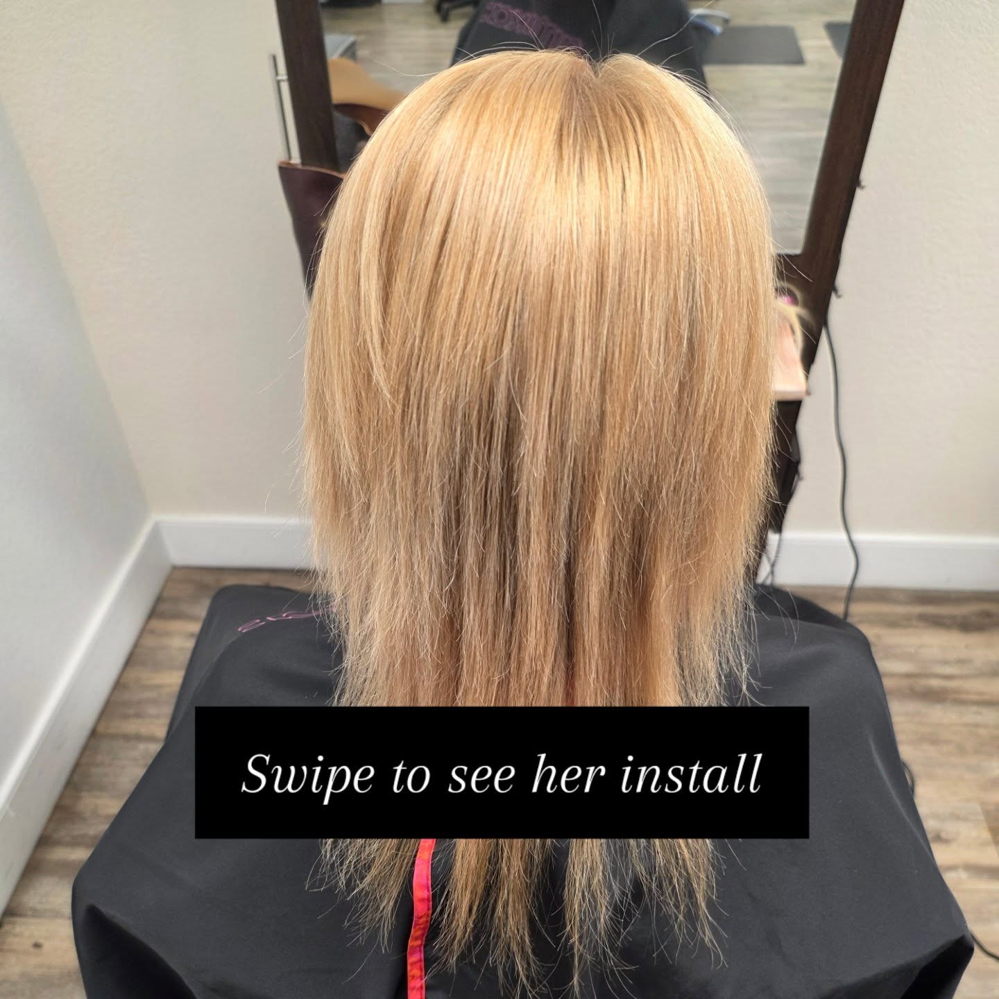 This one was pretty hard to blend without any color services but we did it. We installed longer hair and moved her 3 rows. Next time we need to give her some highlights and tone everything to even out the color. I always try to help my client's hair when they have an emergency. #fresnohairsalon #fresnohairextensionspecialist #sewinweftextensions