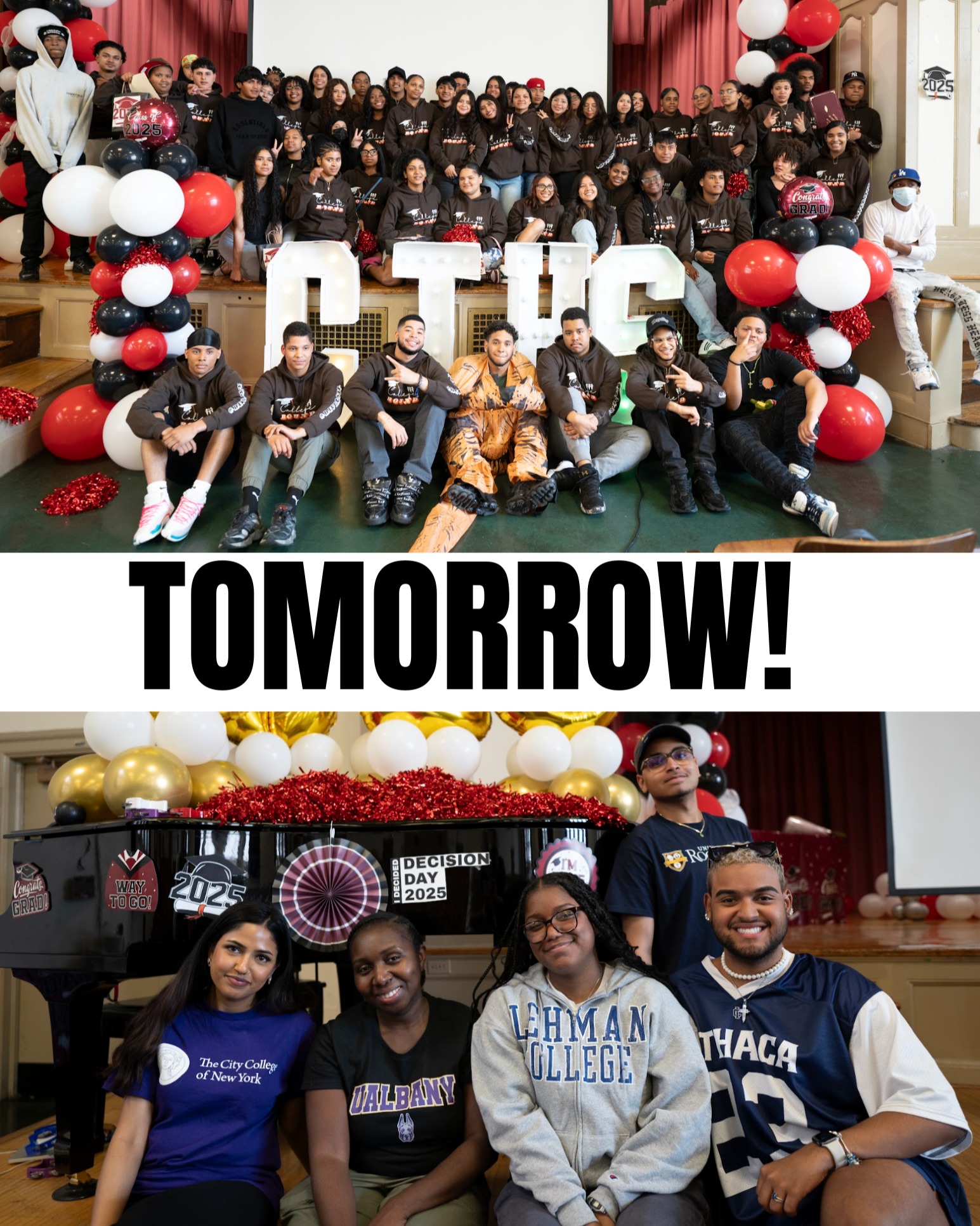 College Decision Day is finally TOMORROW!
Join us on June 3rd at 10:00 AM for a special celebration honoring the Class of 2026.
β¨ Only 30 alumni spots available β first come, first served!
π Pre-registration is required (no walk-ins allowed)
π€ Be ready to share your college/career journey and life after Crotona
π³ Bring your friends and enjoy a full breakfast, lunch, and souvenirs on us!
THERE IS STILL TIME TO REGISTER!
π² Copy the link and register to RSVP
https://forms.gle/3c57itabwUy5ybXC6
Any questions reach out to Ms. Emily- EPaulino11@schools.nyc.gov