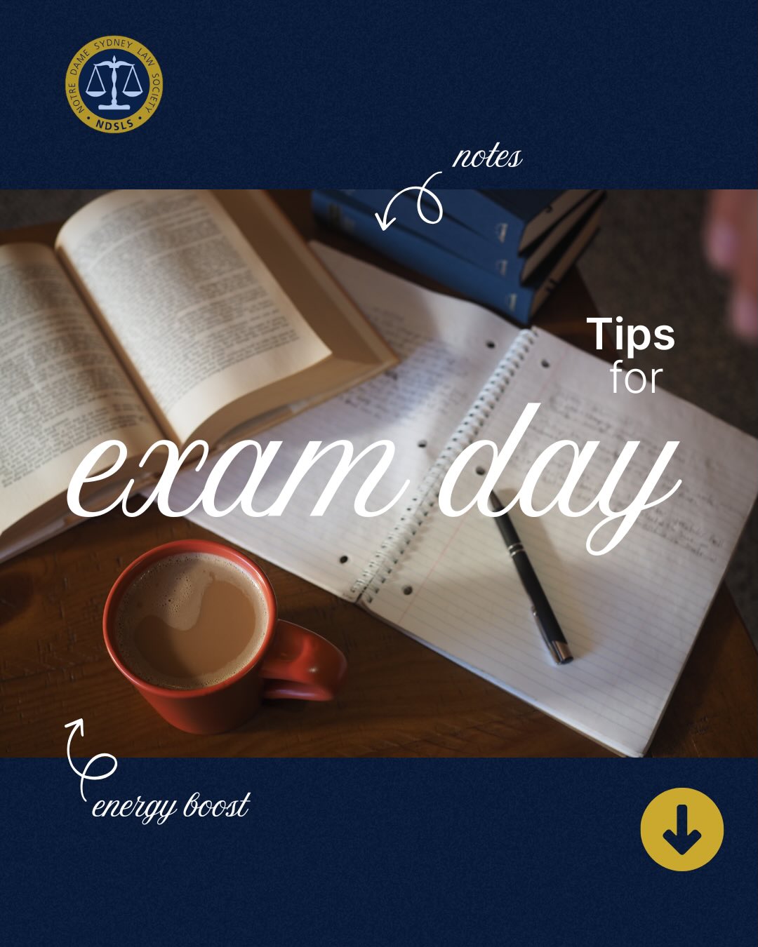 👚dress comfortably by wearing something that helps your focus, not fidget
🍎bring snacks (if allowed) as small things like a granola bar or fruit help during long exams
🪑keep your posture open and relaxed by sitting upright to help boost focus and confidence
🔄 if you blank on a question, move on and come back later so you don’t waste time getting stuck
🛑don’t compare yourself to others, focus on your exam, not on others
🧐review your answers at the end
⏰arrive early to give yourself time to settle in and get comfortable
👎avoid last- minute cramming and trust your instincts because they’re usually right
🧊bring a bottle of water as staying hydrating helps you think clearly and stay calm
We wish you all the best, you’ve got this 💪🏽