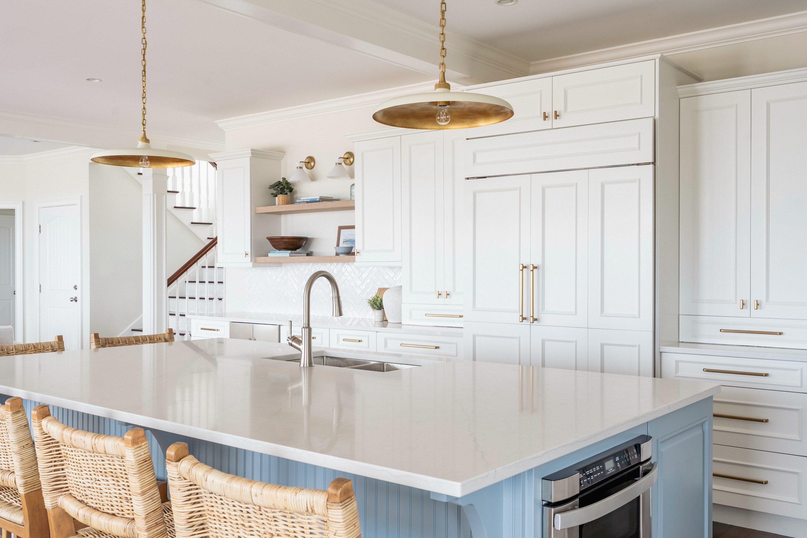 It’s hard to believe it’s already been a year since we transformed this kitchen. Time flies, but this space still feels just as fresh and inviting as the day it was completed.
As another beautiful summer begins, we hope this family is enjoying every moment spent gathering, cooking, and creating memories in the heart of their home!
📷: @mark_medeiros
#ThreeSparrowsDesign #InteriorDesignRI #HomeDesign #NewEnglandInteriors #DreamKitchen