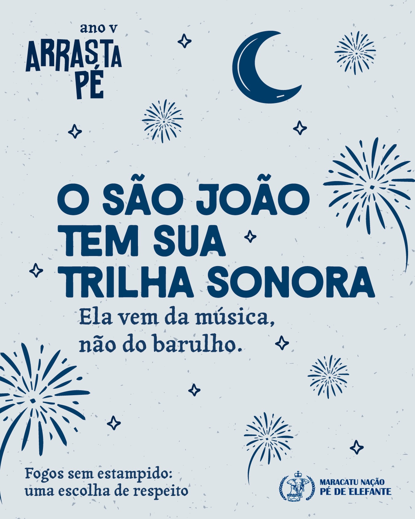 Os fogos com estampido, além de proibidos por lei (estadual nº13.235/2024 e municipal 15.157/2024), podem causar sofrimento principalmente a animais, pessoas autistas ou sensíveis ao barulho, idosos e bebês
Neste São João, festeje com mais empatia. A música, a dança, os encontros e a cultura popular já fazem do período junino um dos momentos mais bonitos do nosso calendário 🌽
Que a alegria da nossa festa seja compartilhada por todos